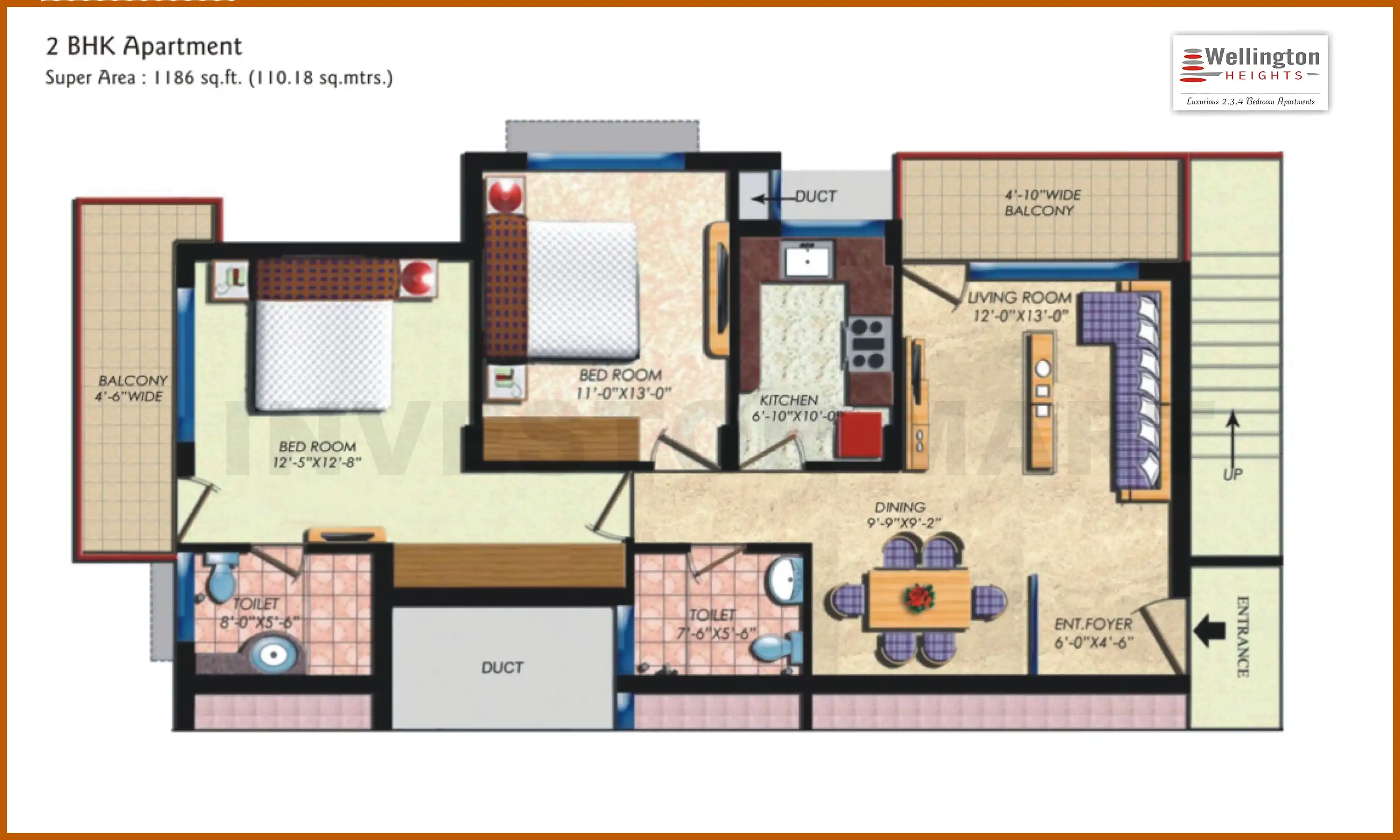 1186 Sqft