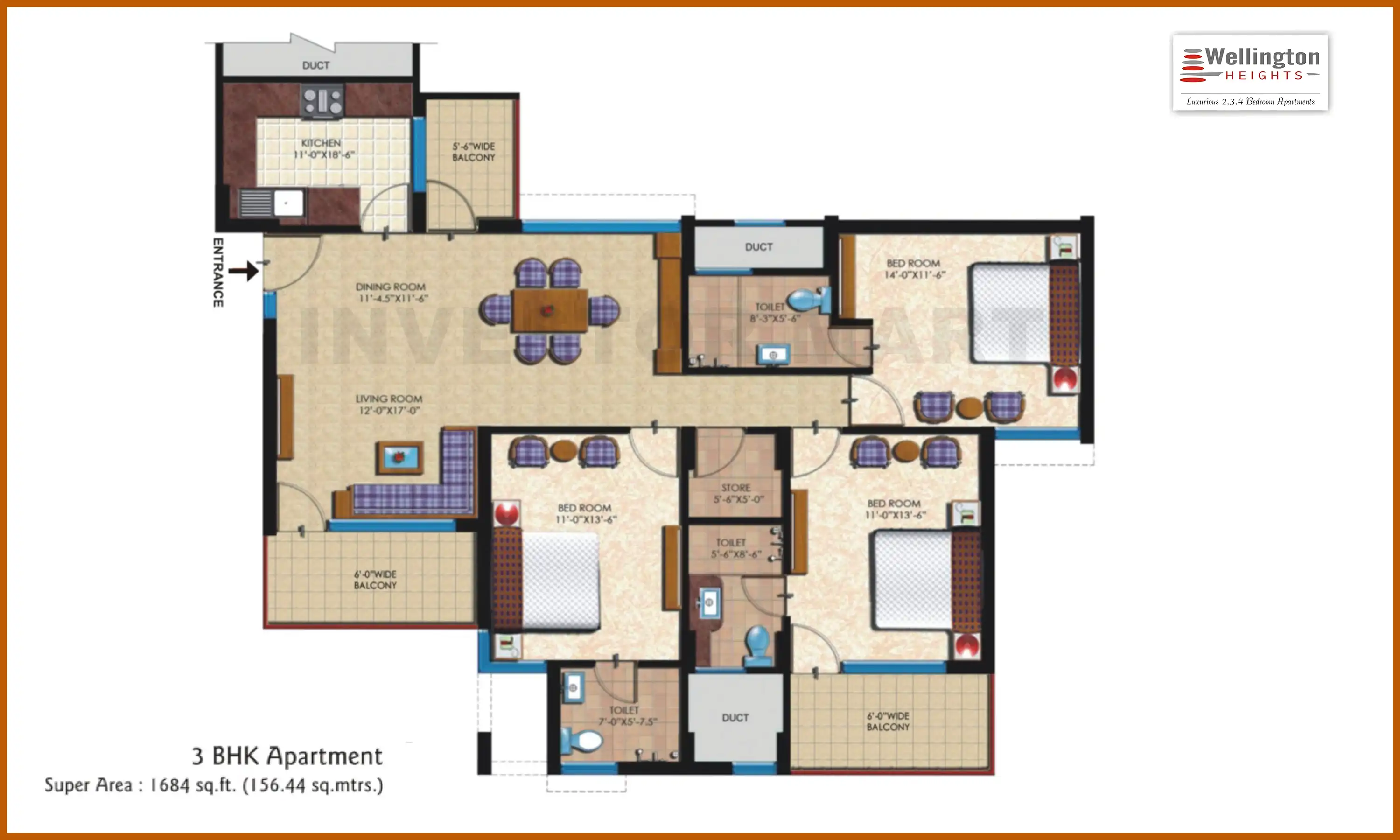 1684 Sqft