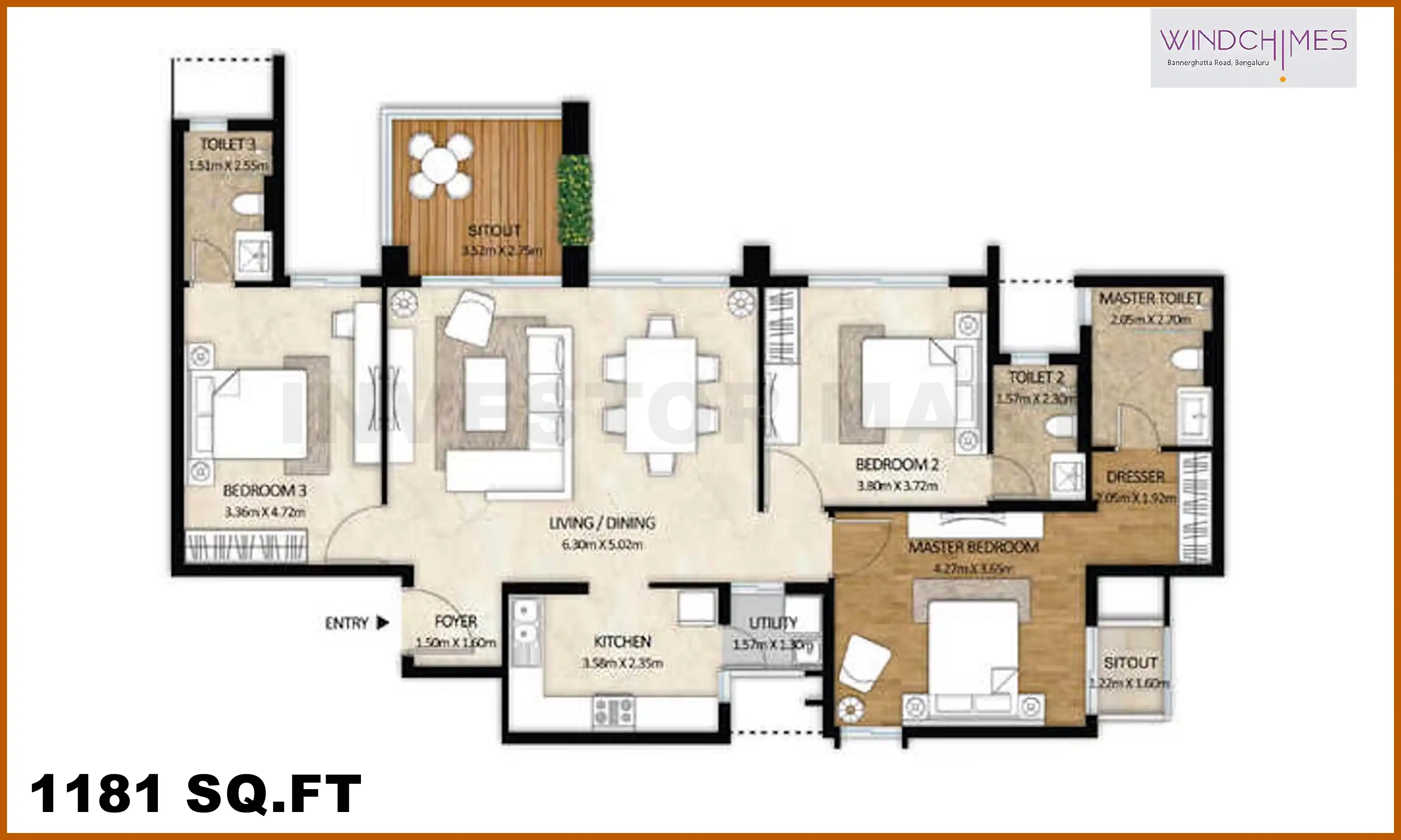 1181 Sqft