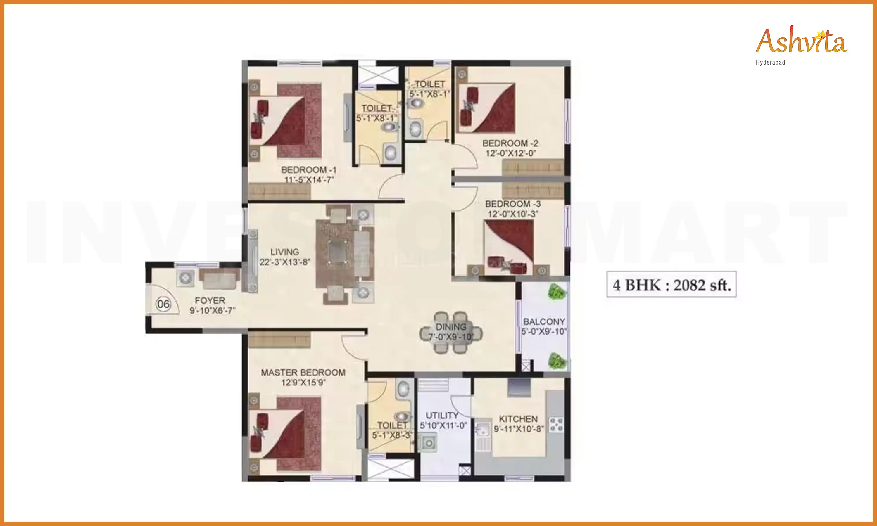 2082 Sqft