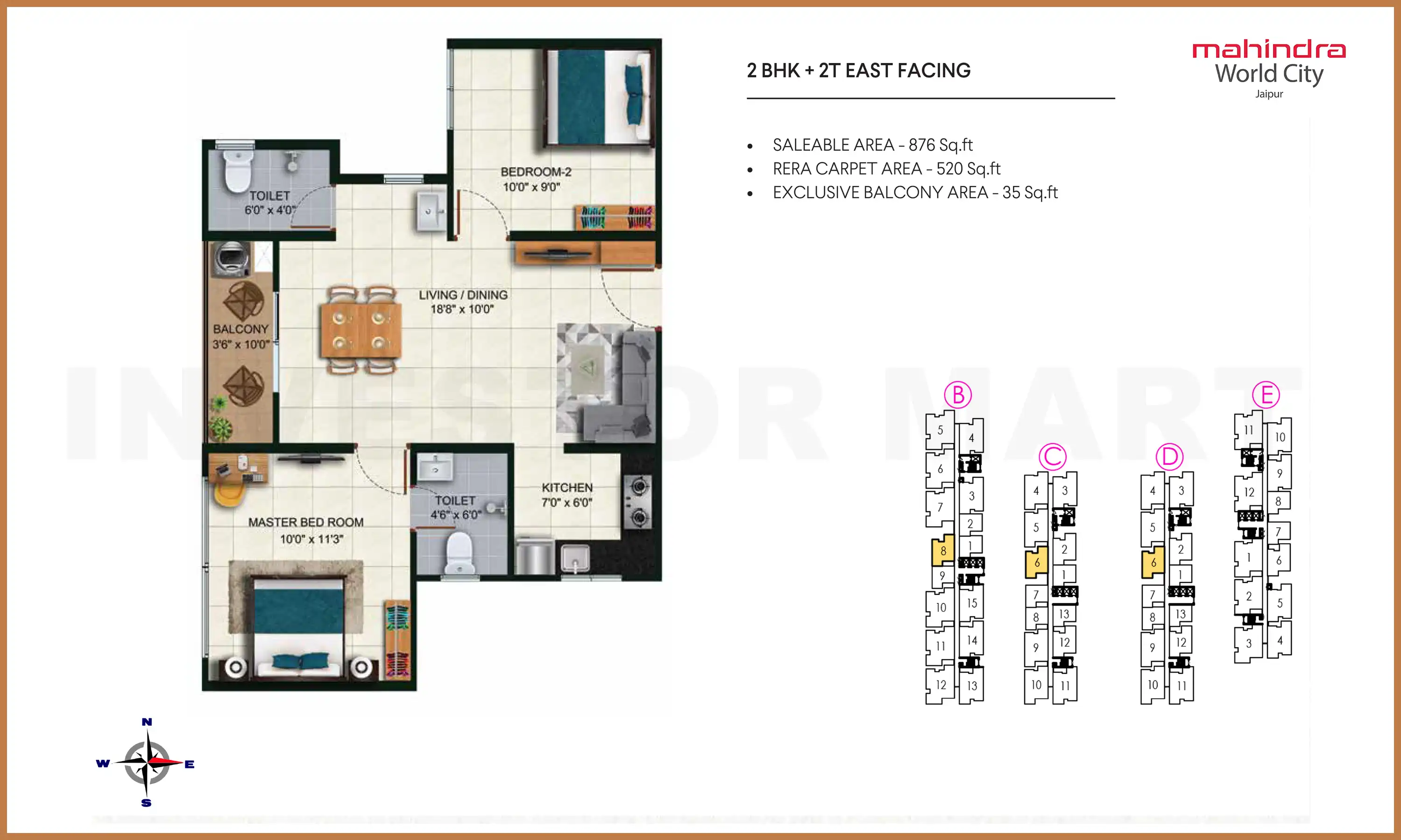 876 Sqft