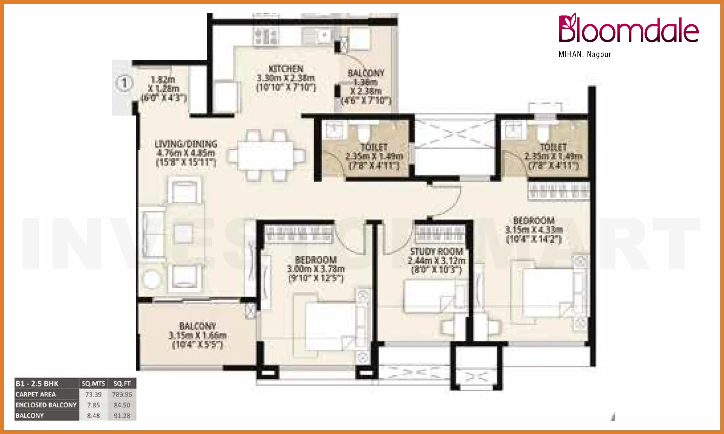 790 Sqft