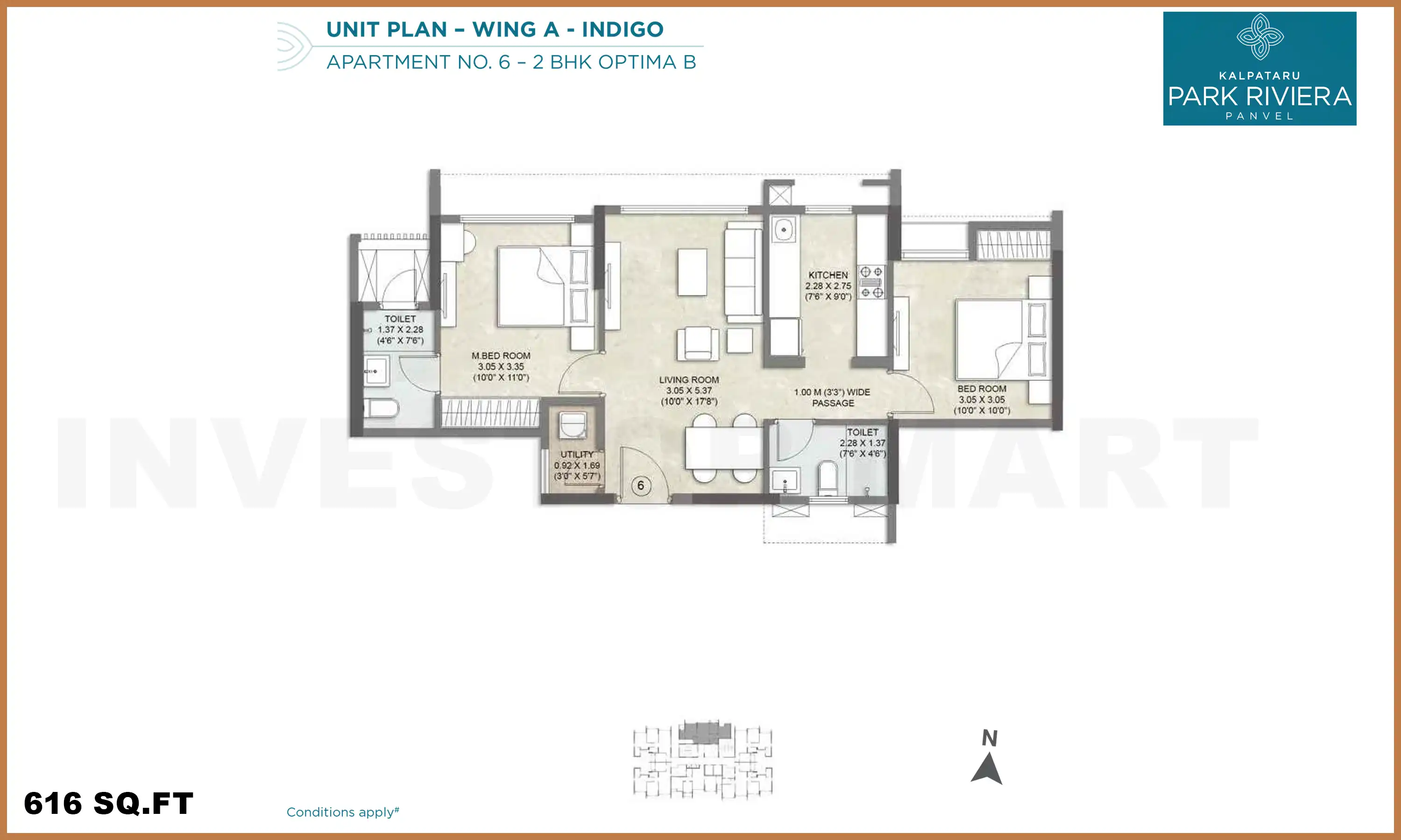 616 Sqft