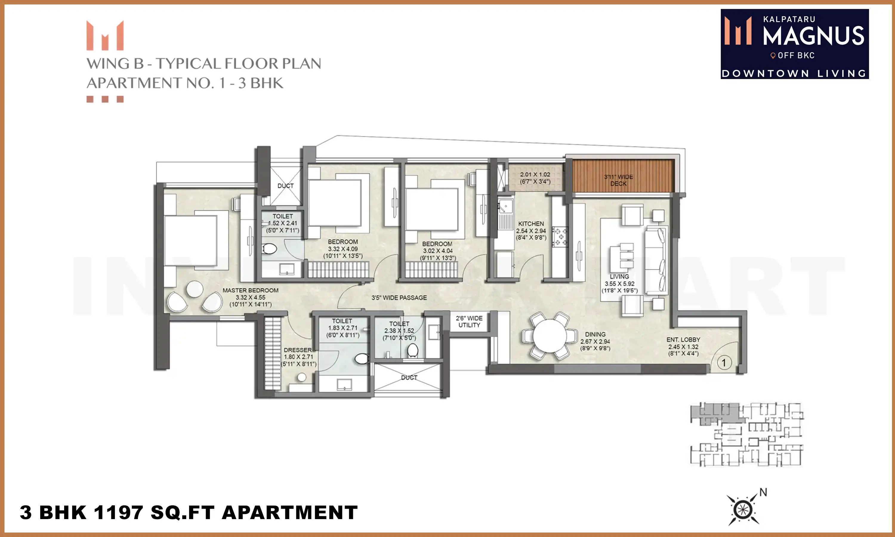 1197 Sqft