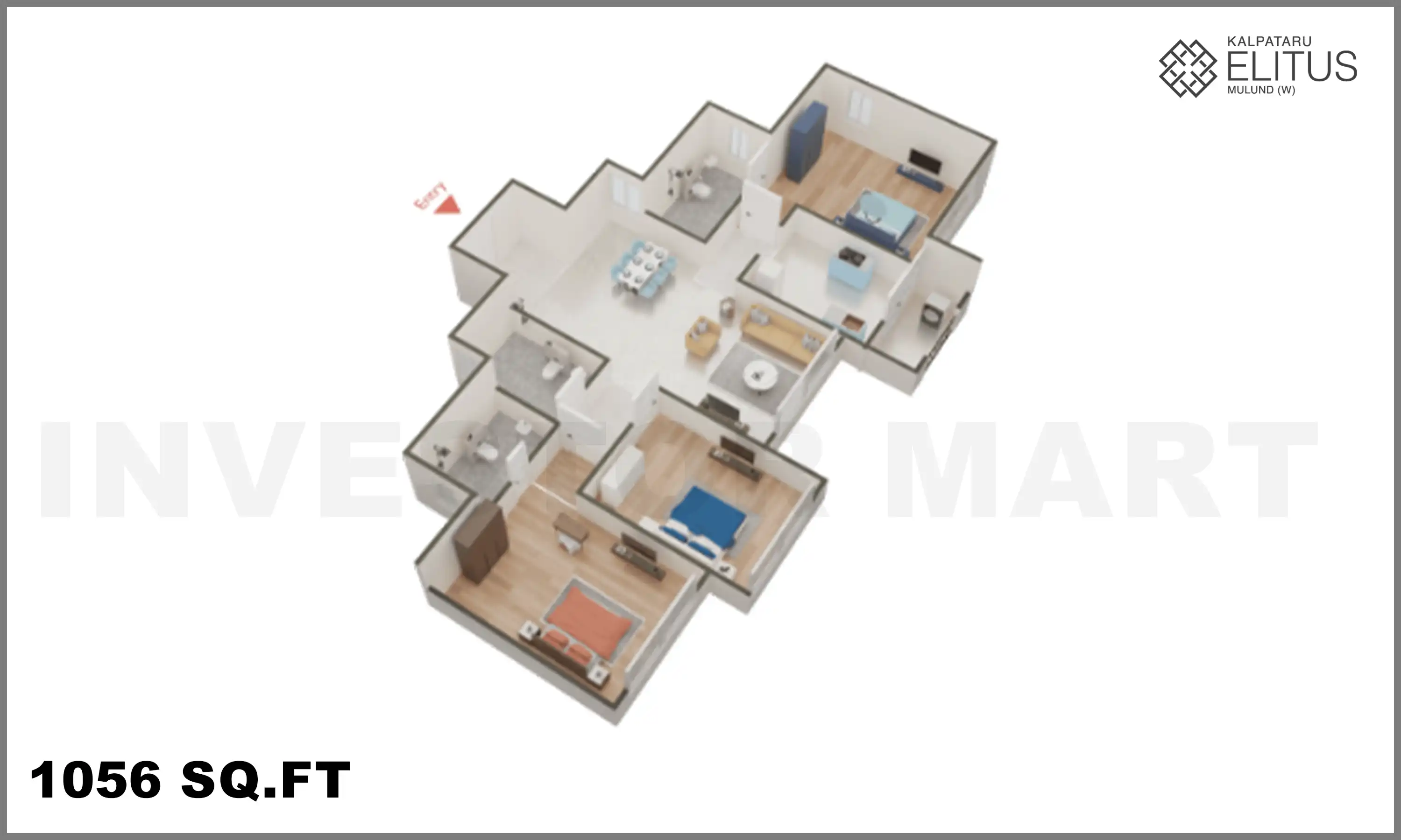 1056 Sqft