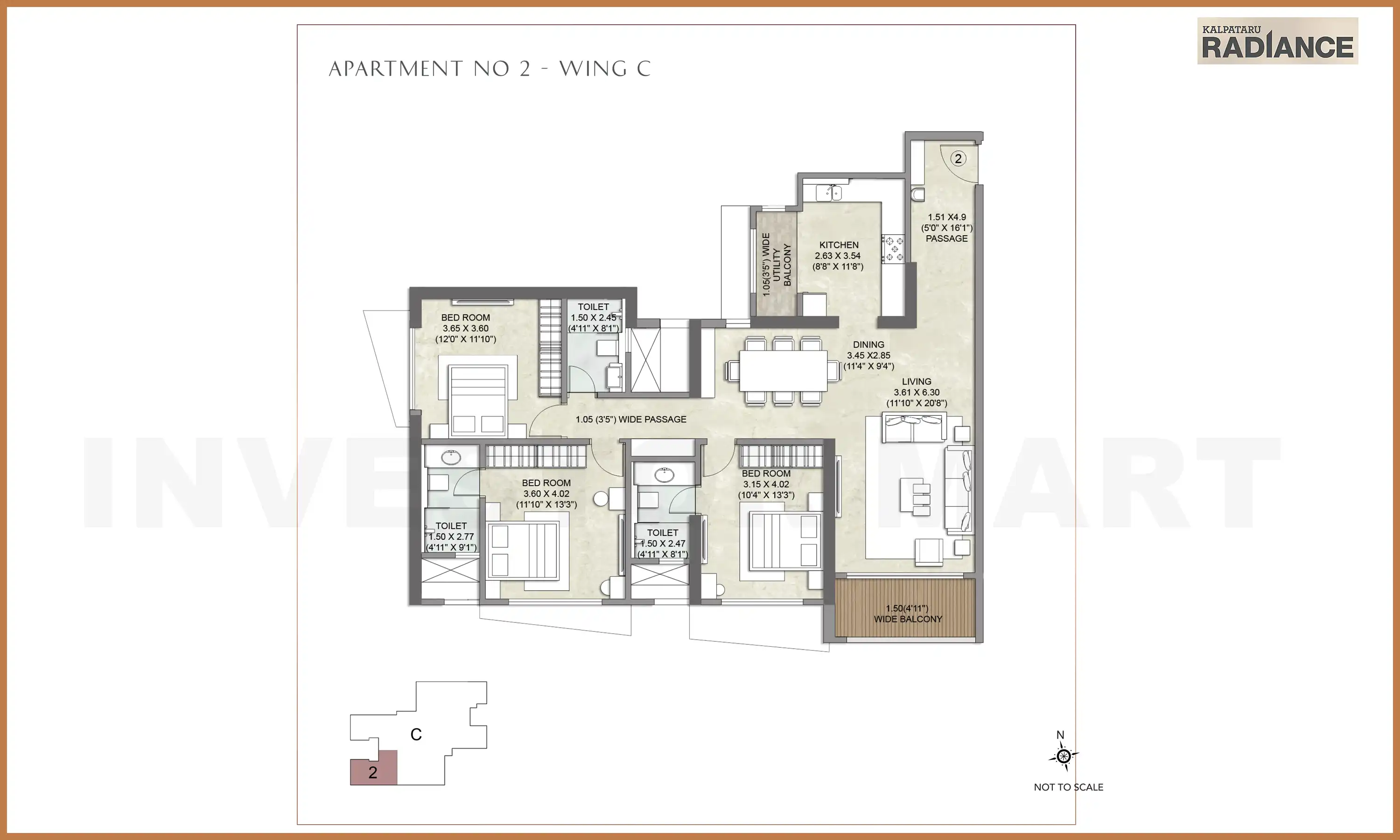 1274 Sqft