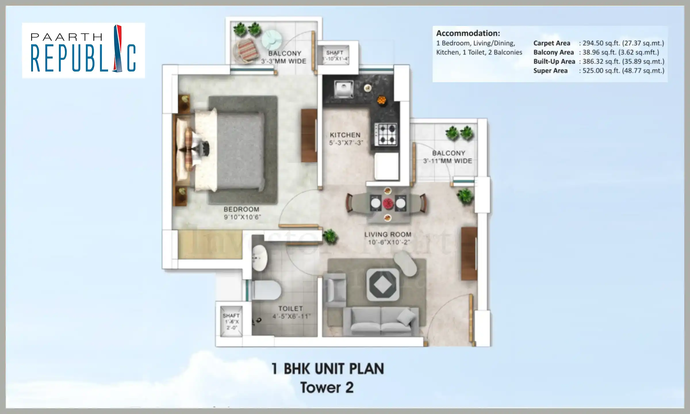 525 Sqft