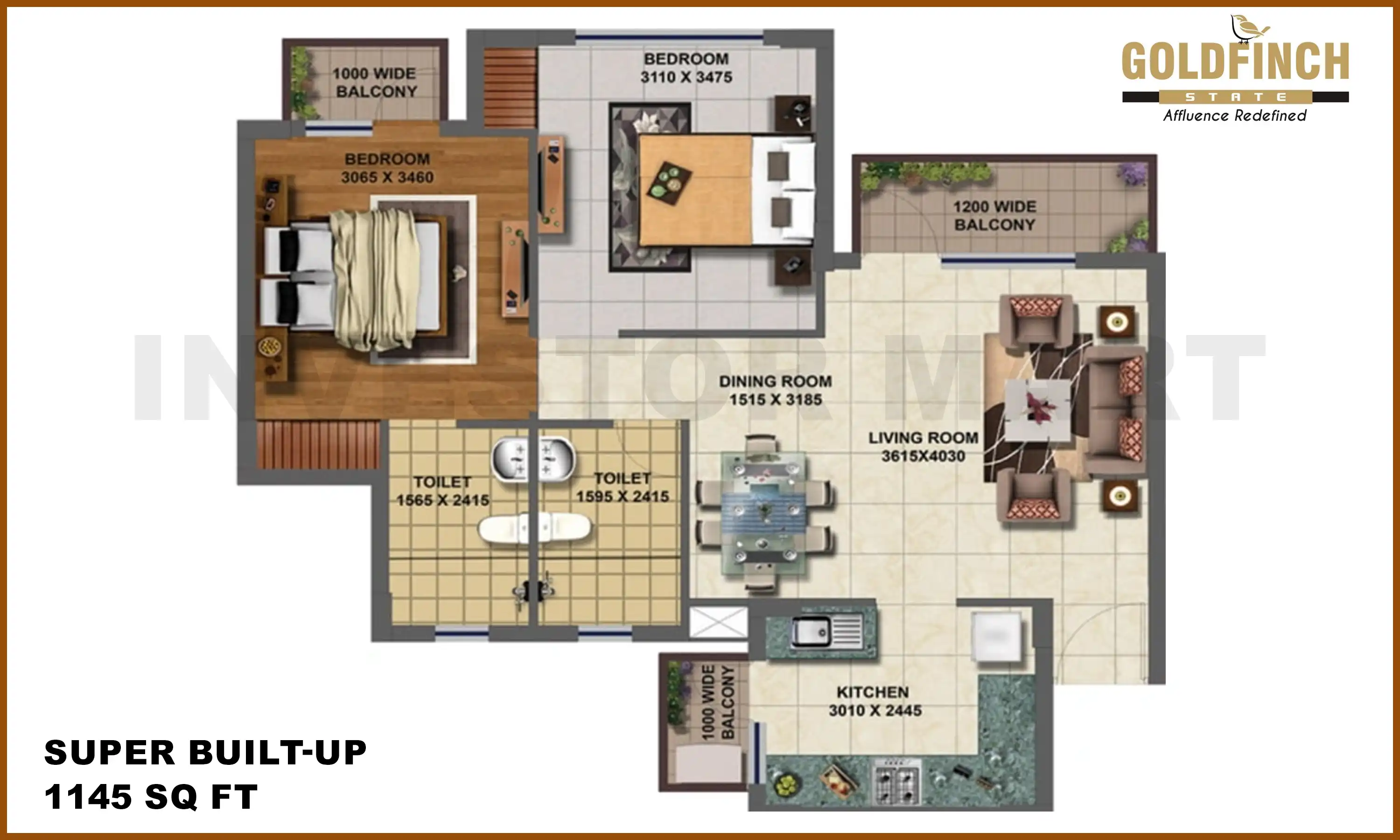 1145 Sqft