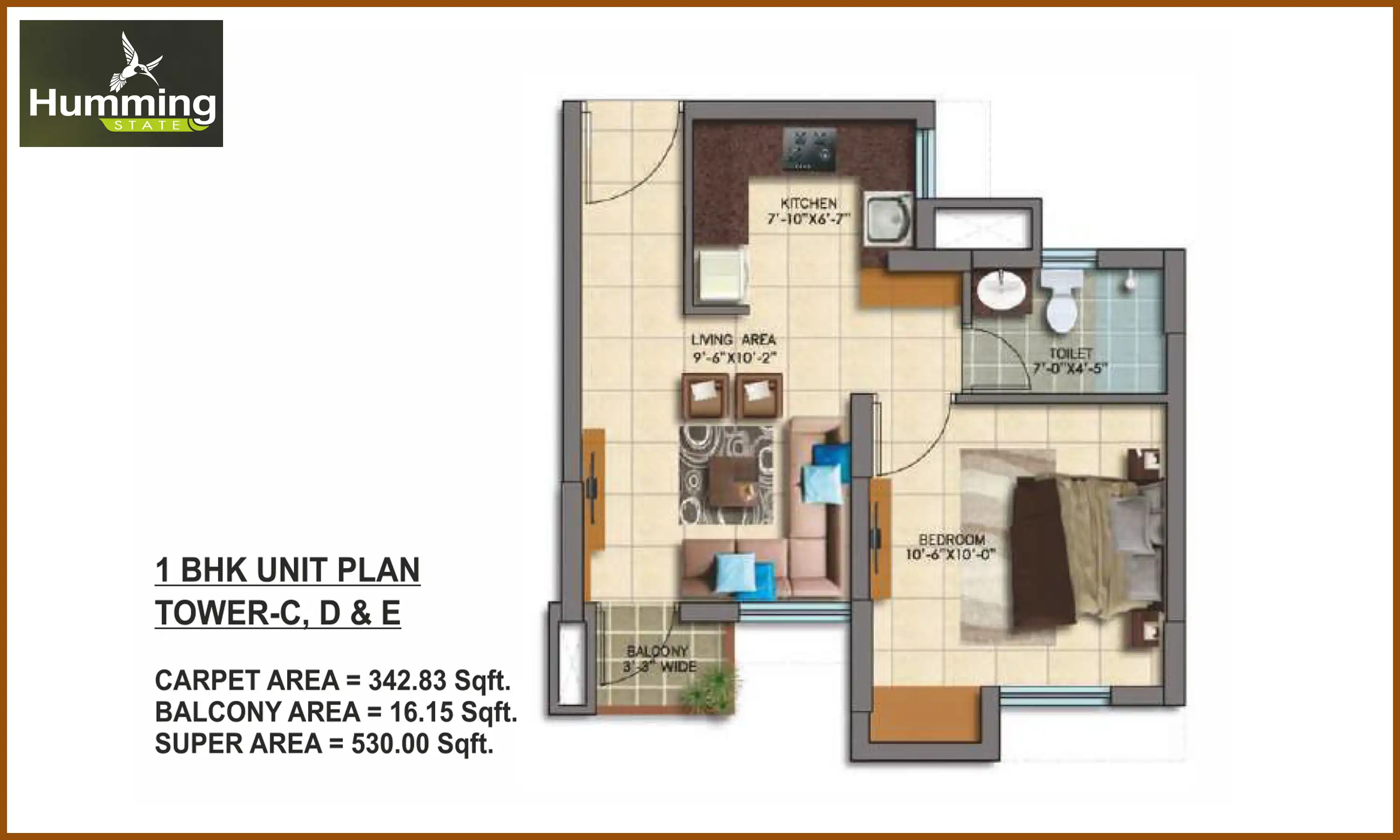 530 Sqft
