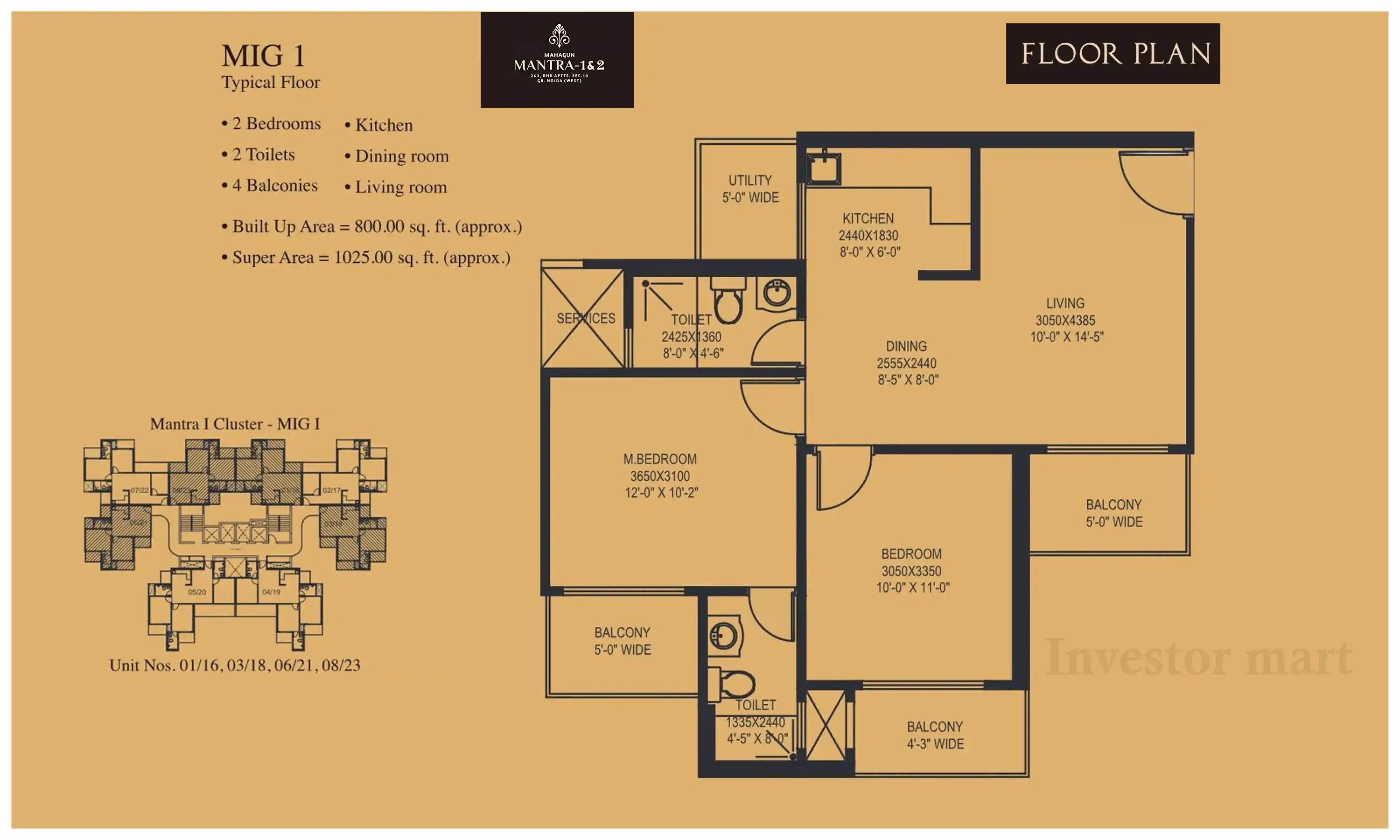1025 Sqft