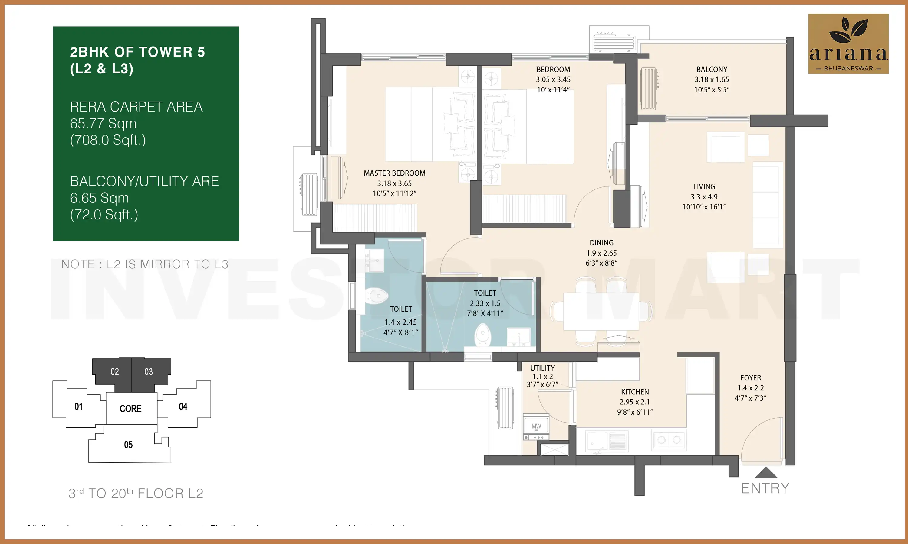 708 Sqft