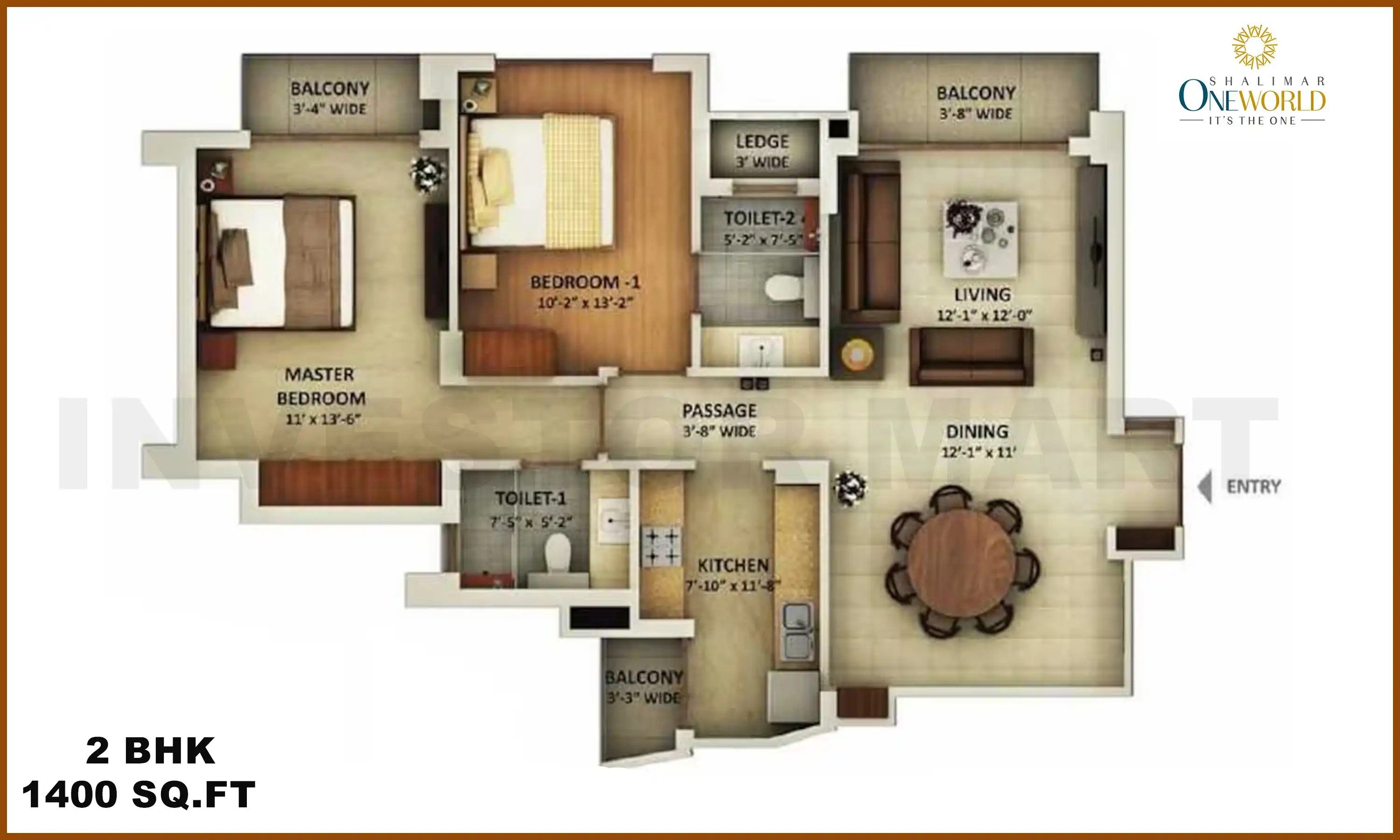 1400 Sqft