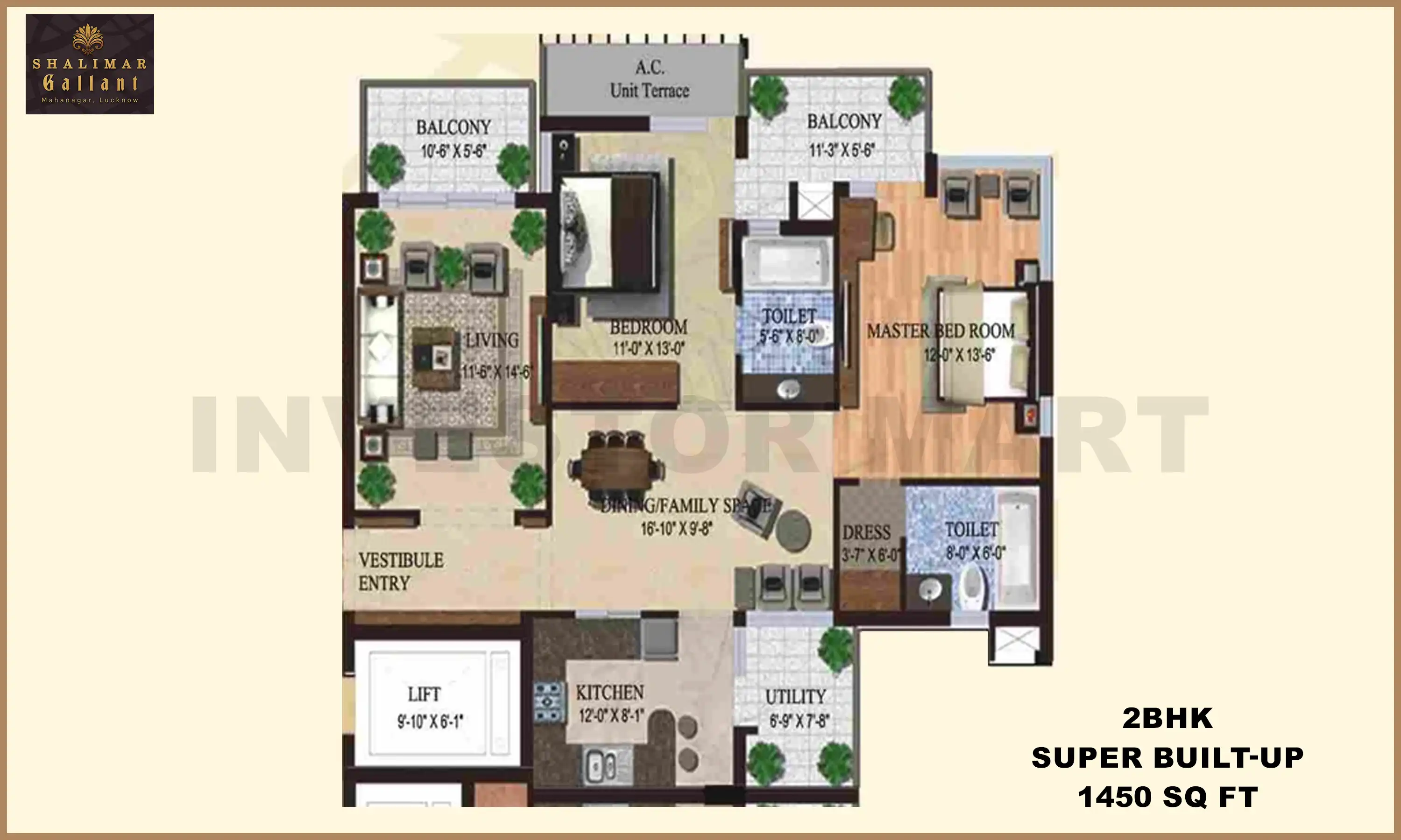 1450 Sqft