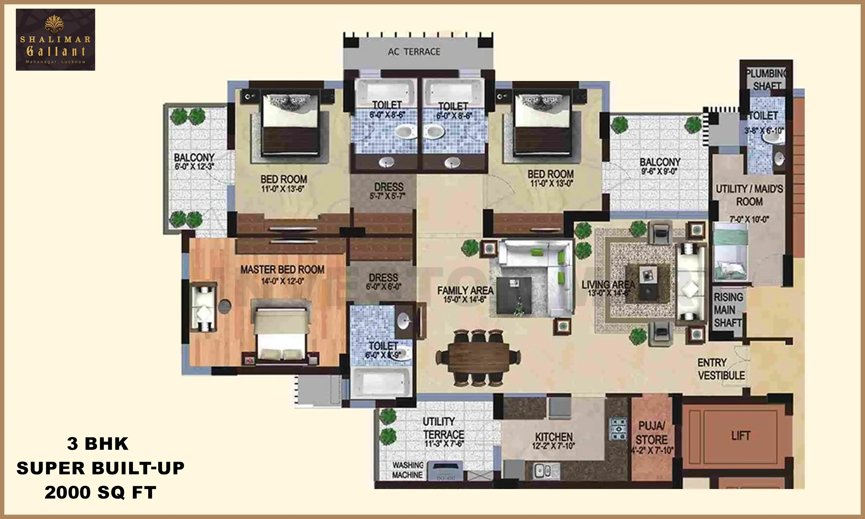 2000 Sqft