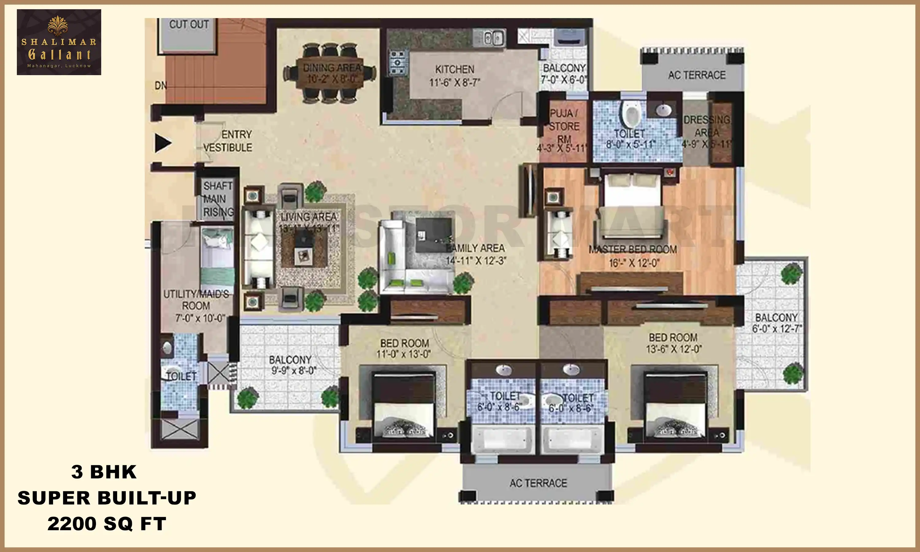 2200 Sqft