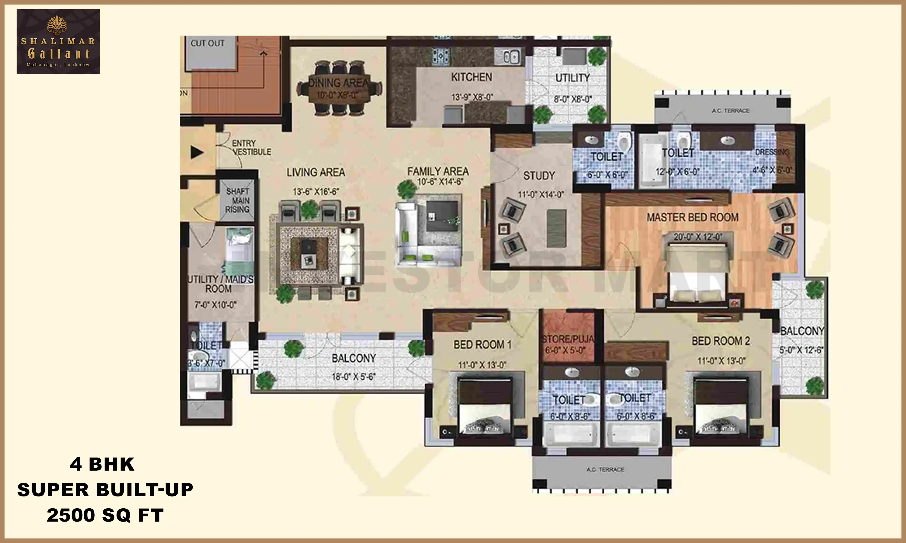 2500 Sqft