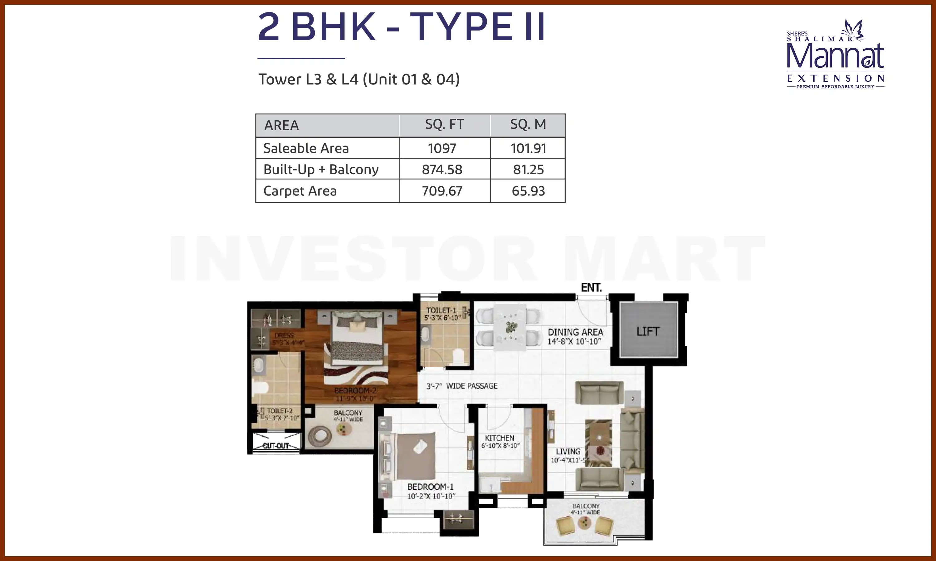 1097 Sqft