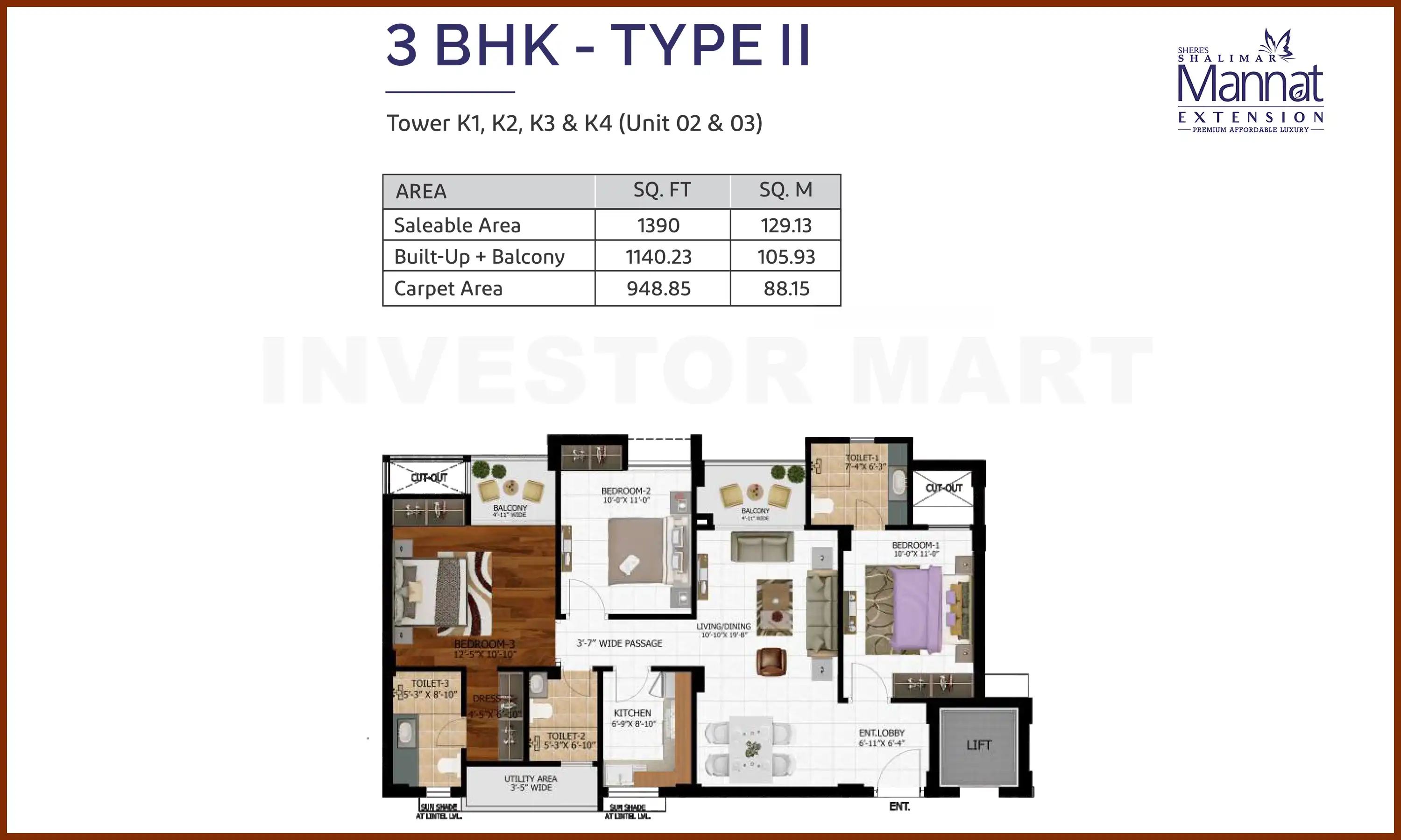 1390 Sqft