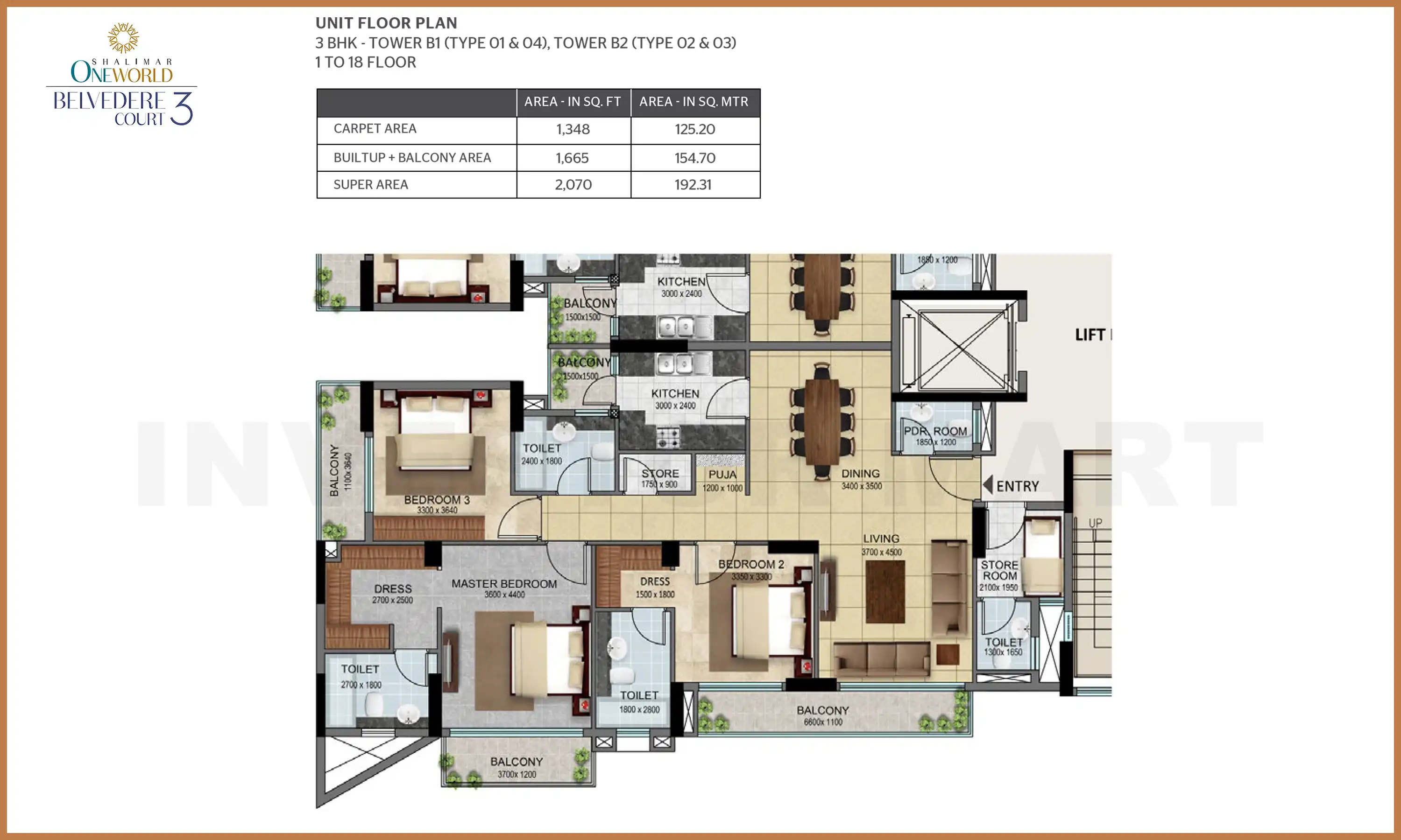 2070 Sqft