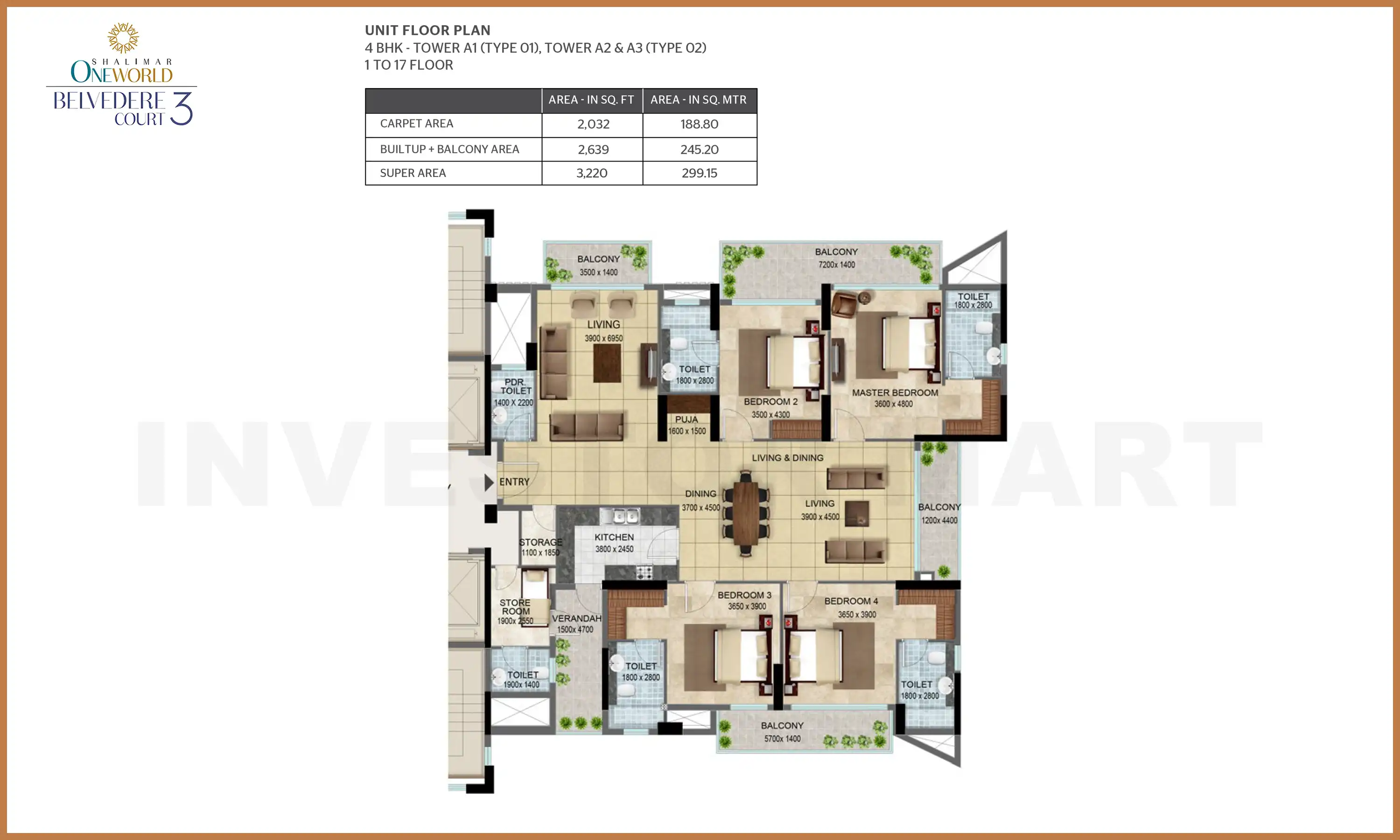 3220 Sqft