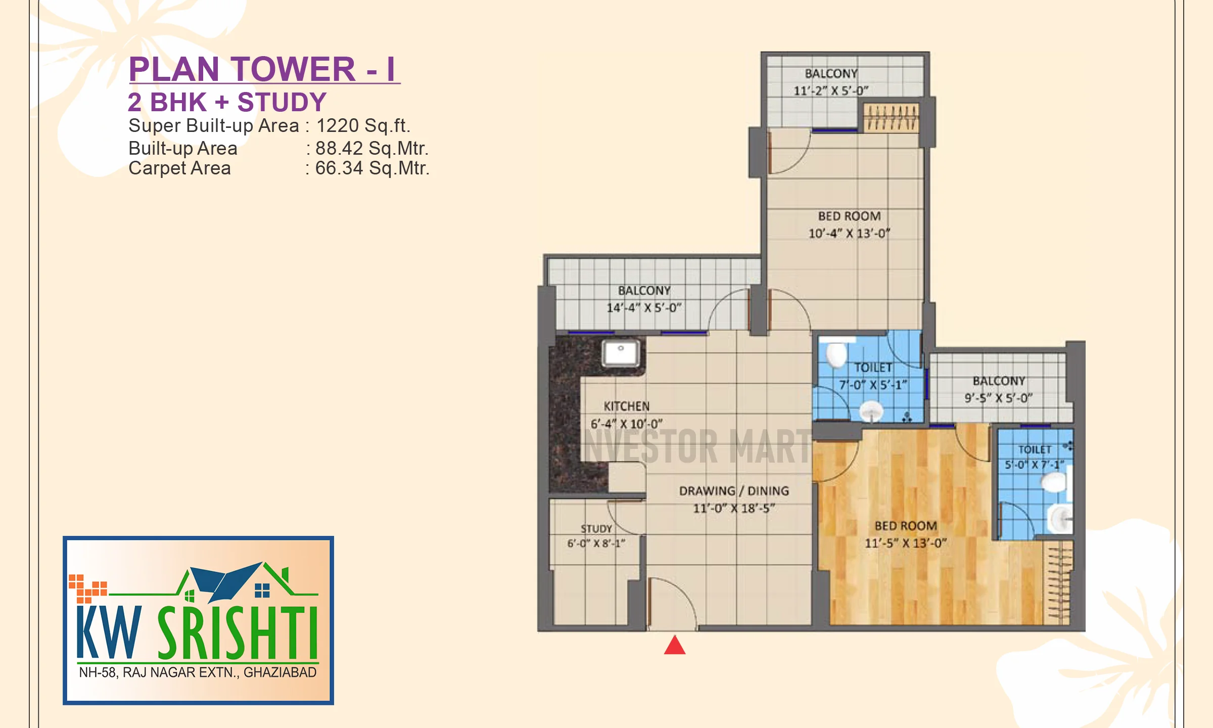 1220 Sqft