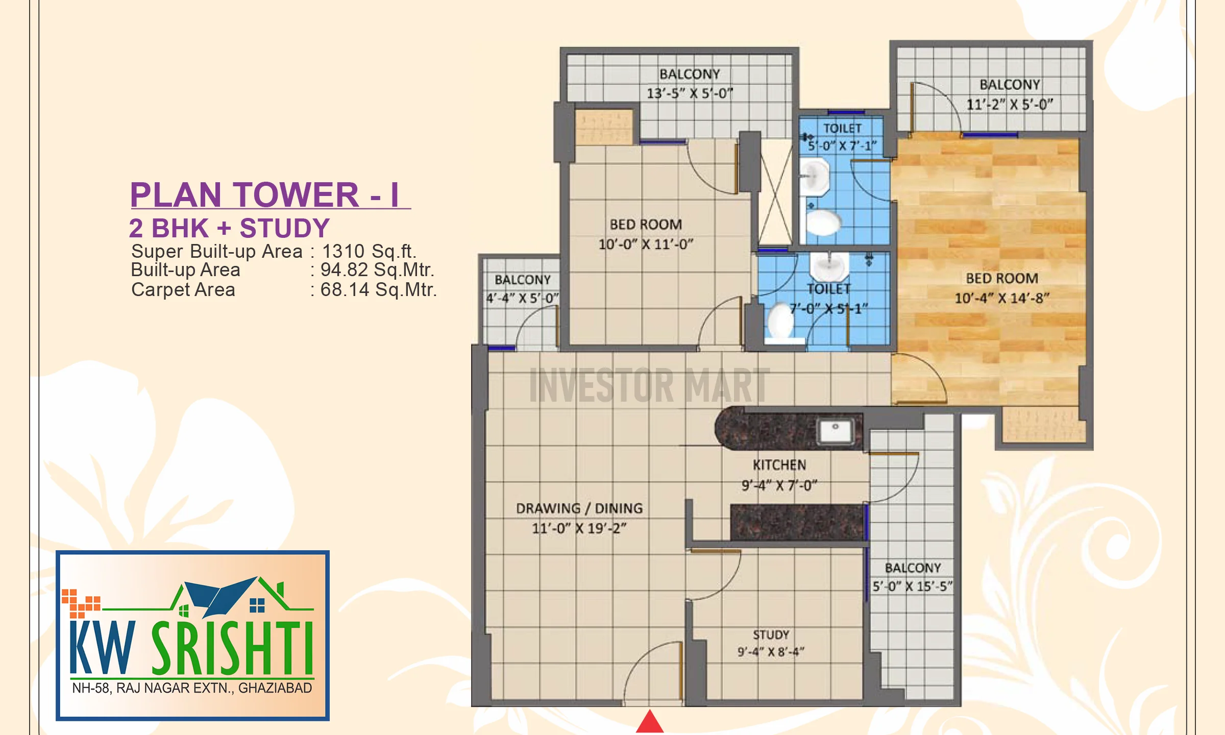 1310 Sqft