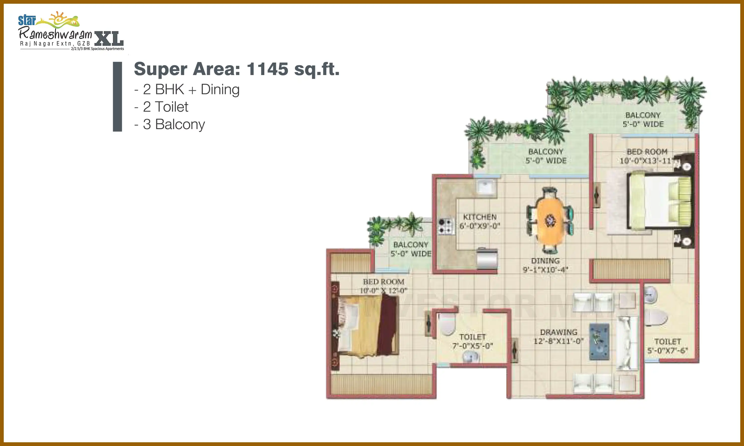 1145 Sqft