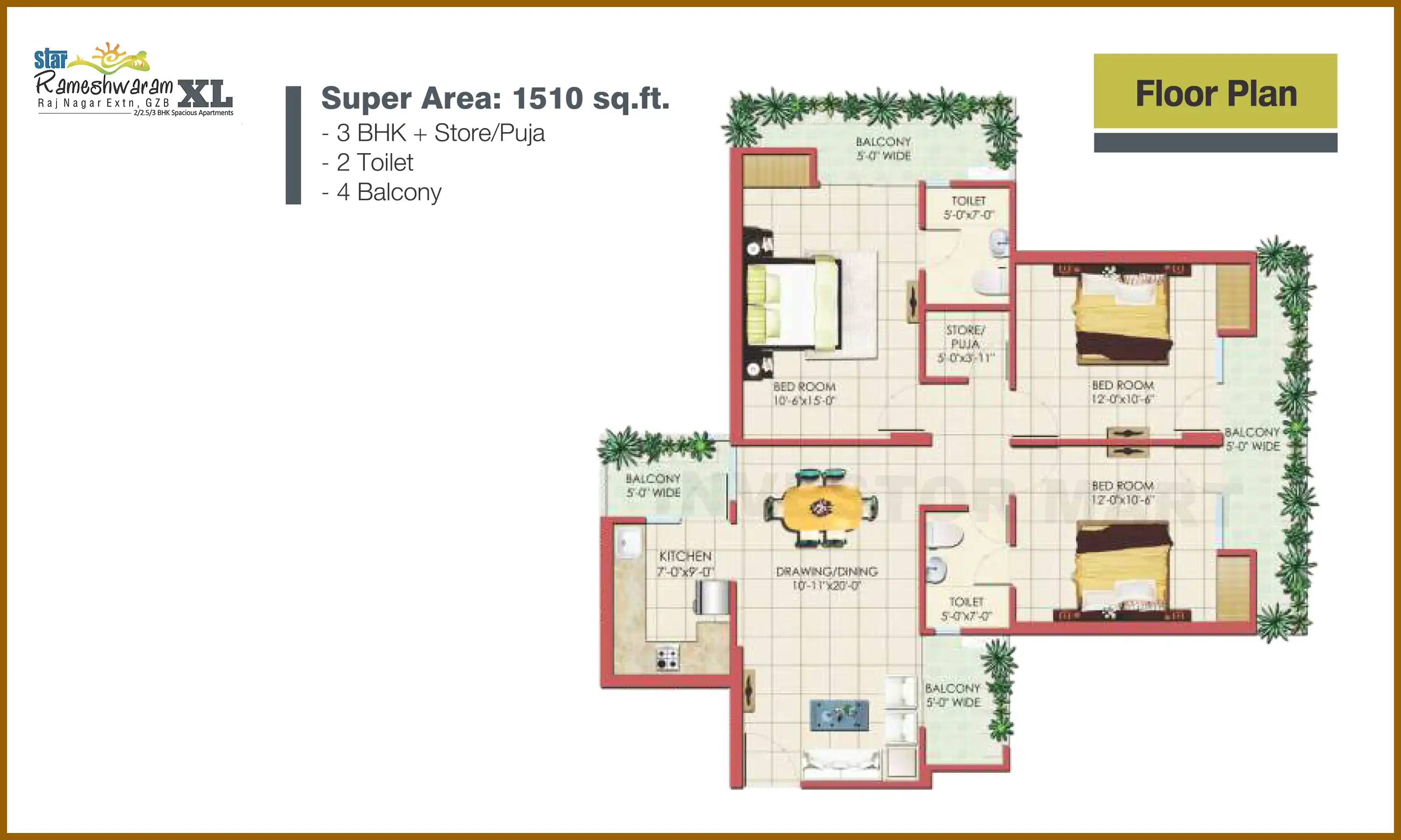 1510 Sqft