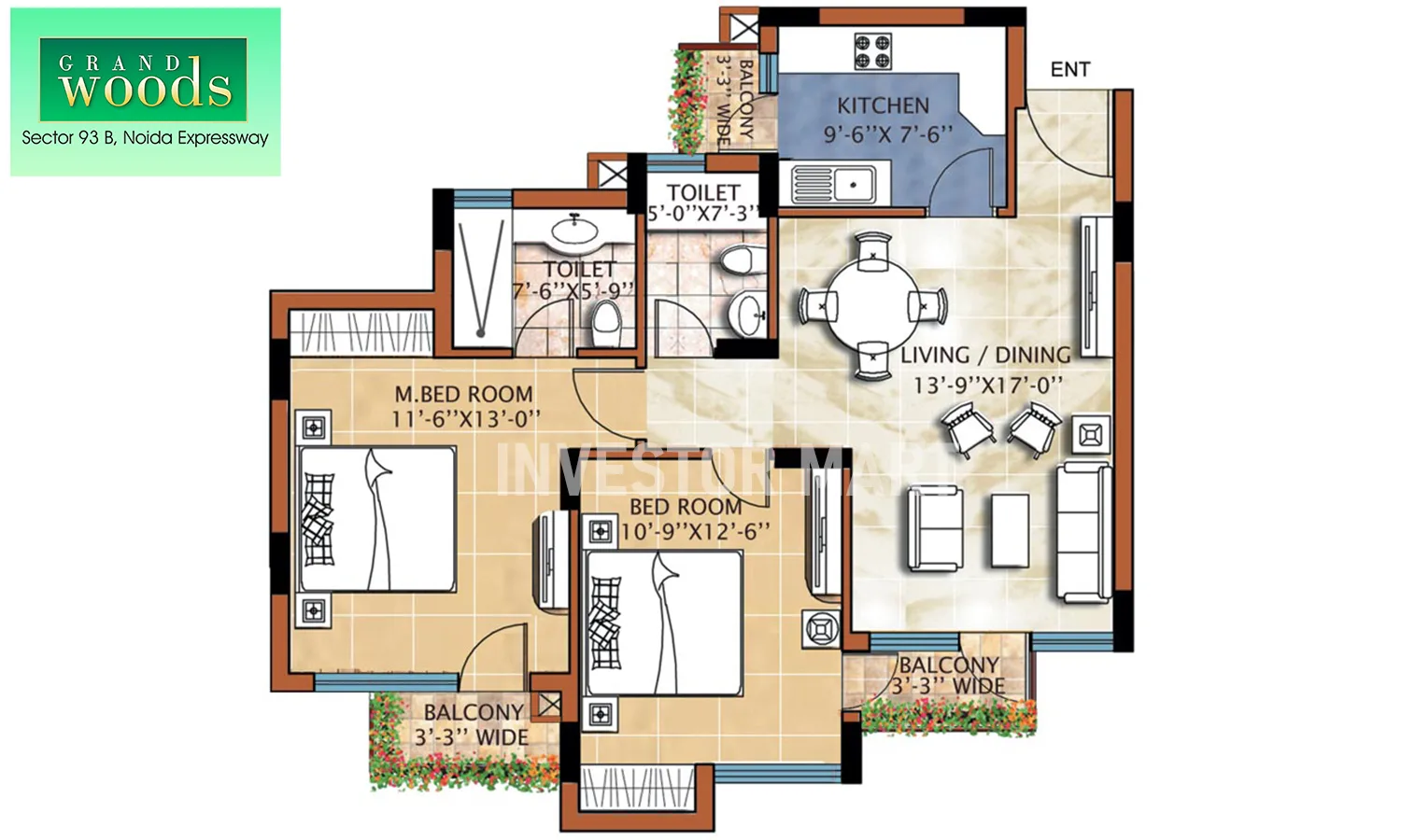 1110 Sqft