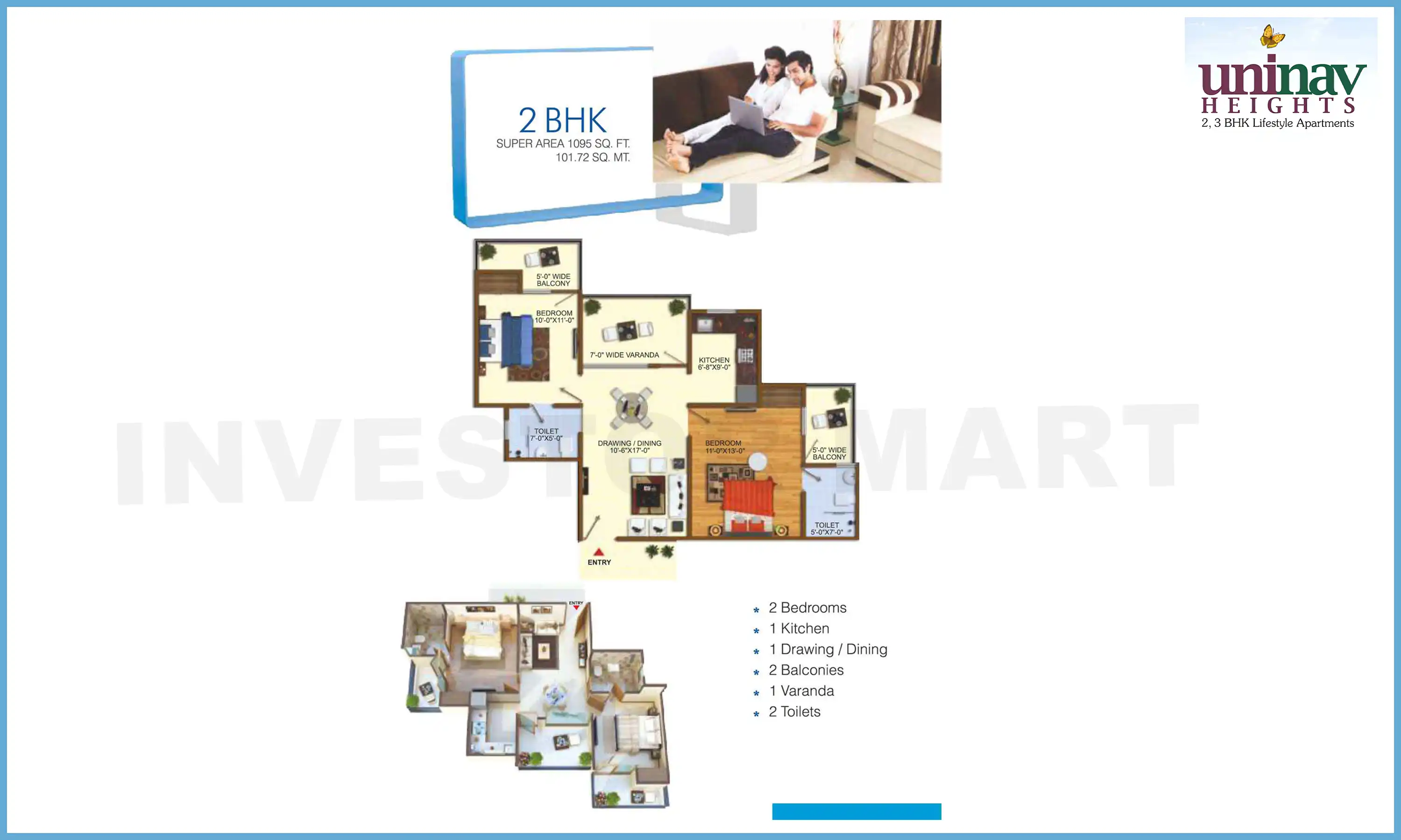 1095 Sqft