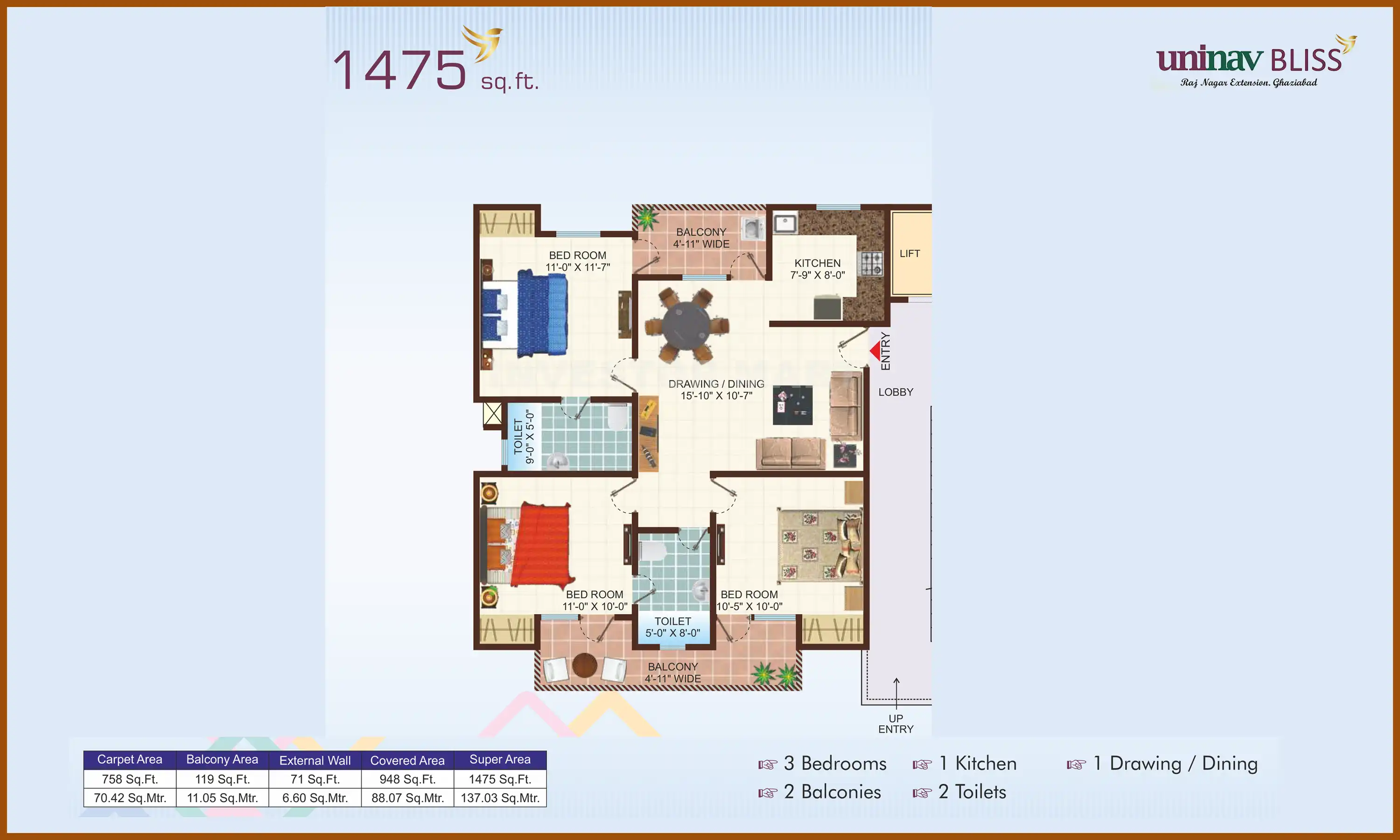 1475 Sqft