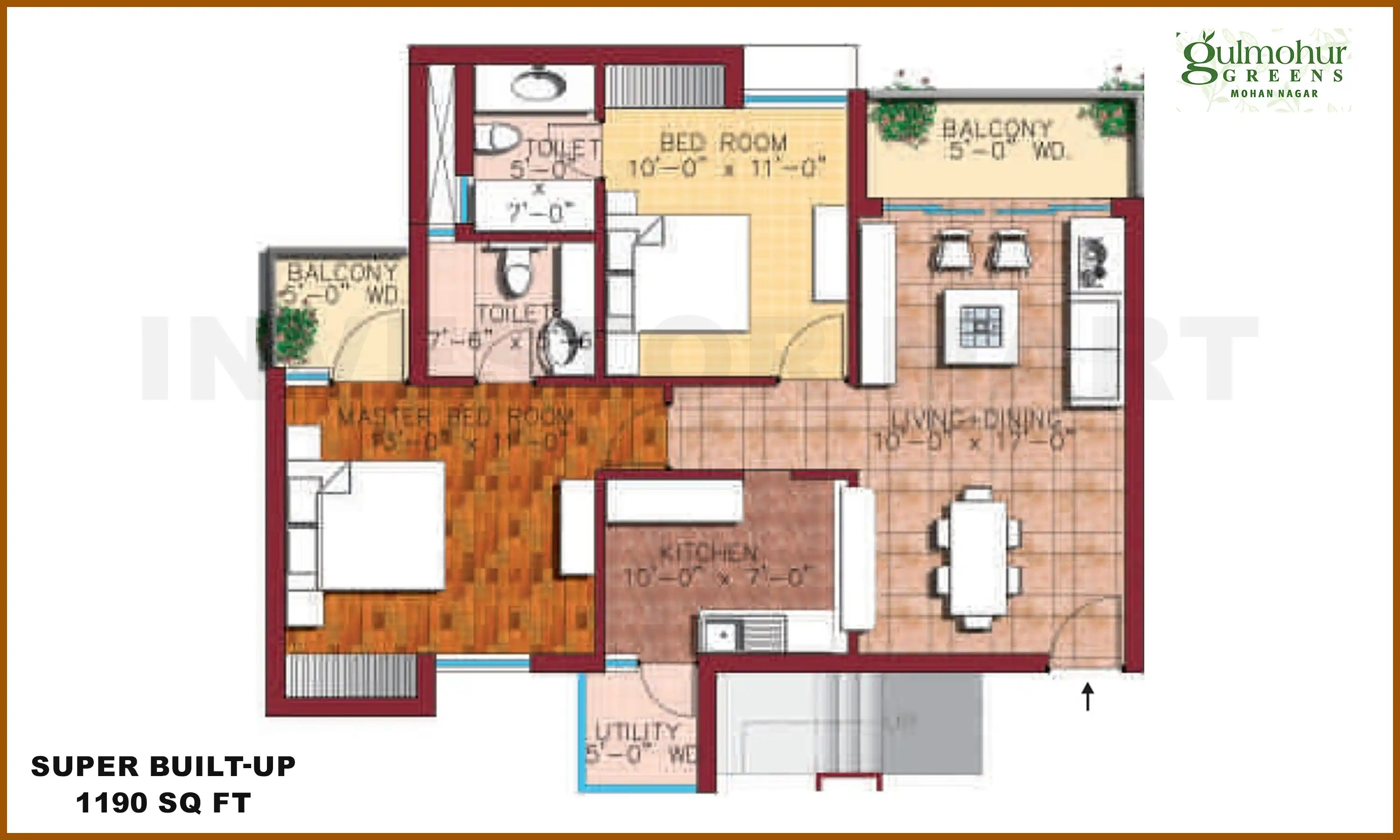 1190 Sqft