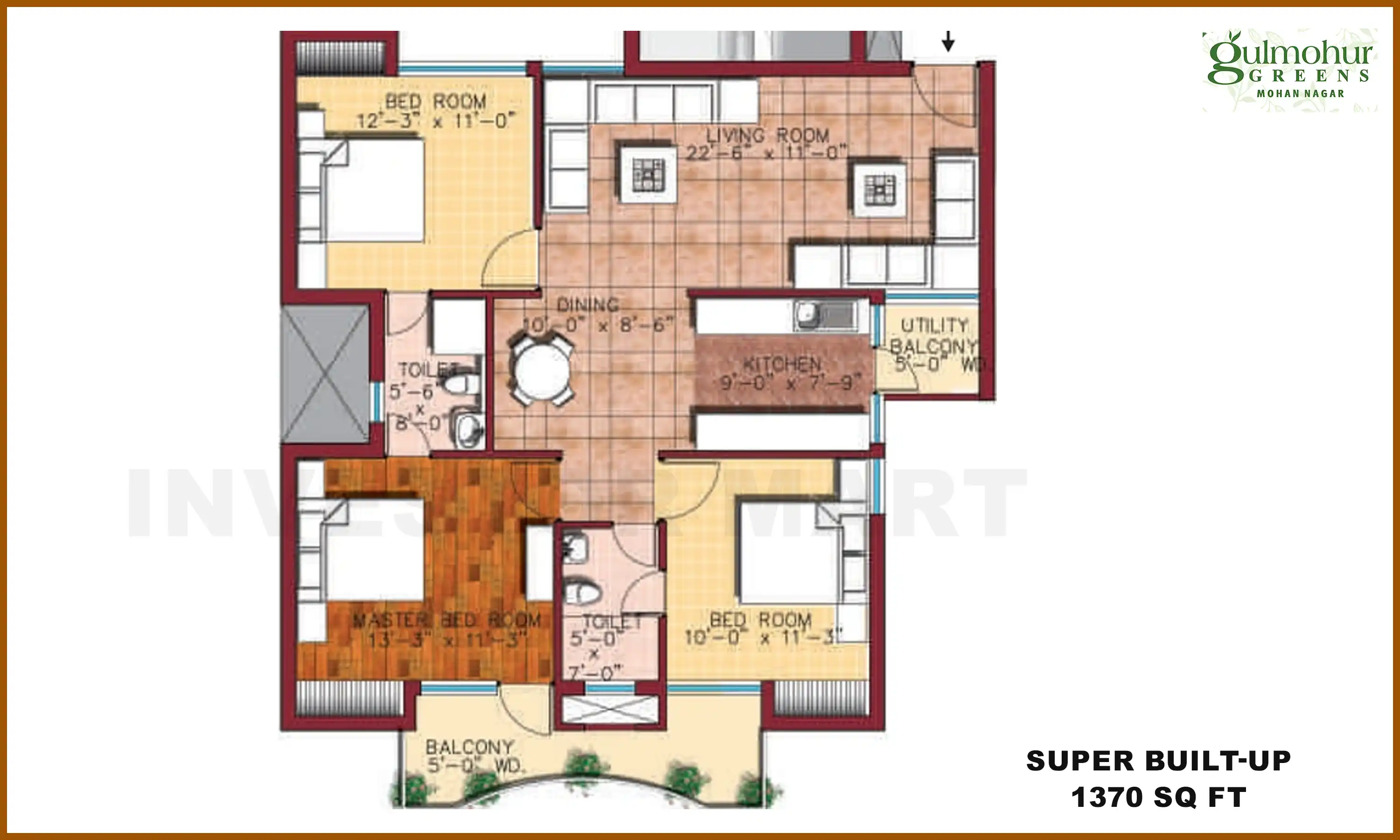 1370 Sqft