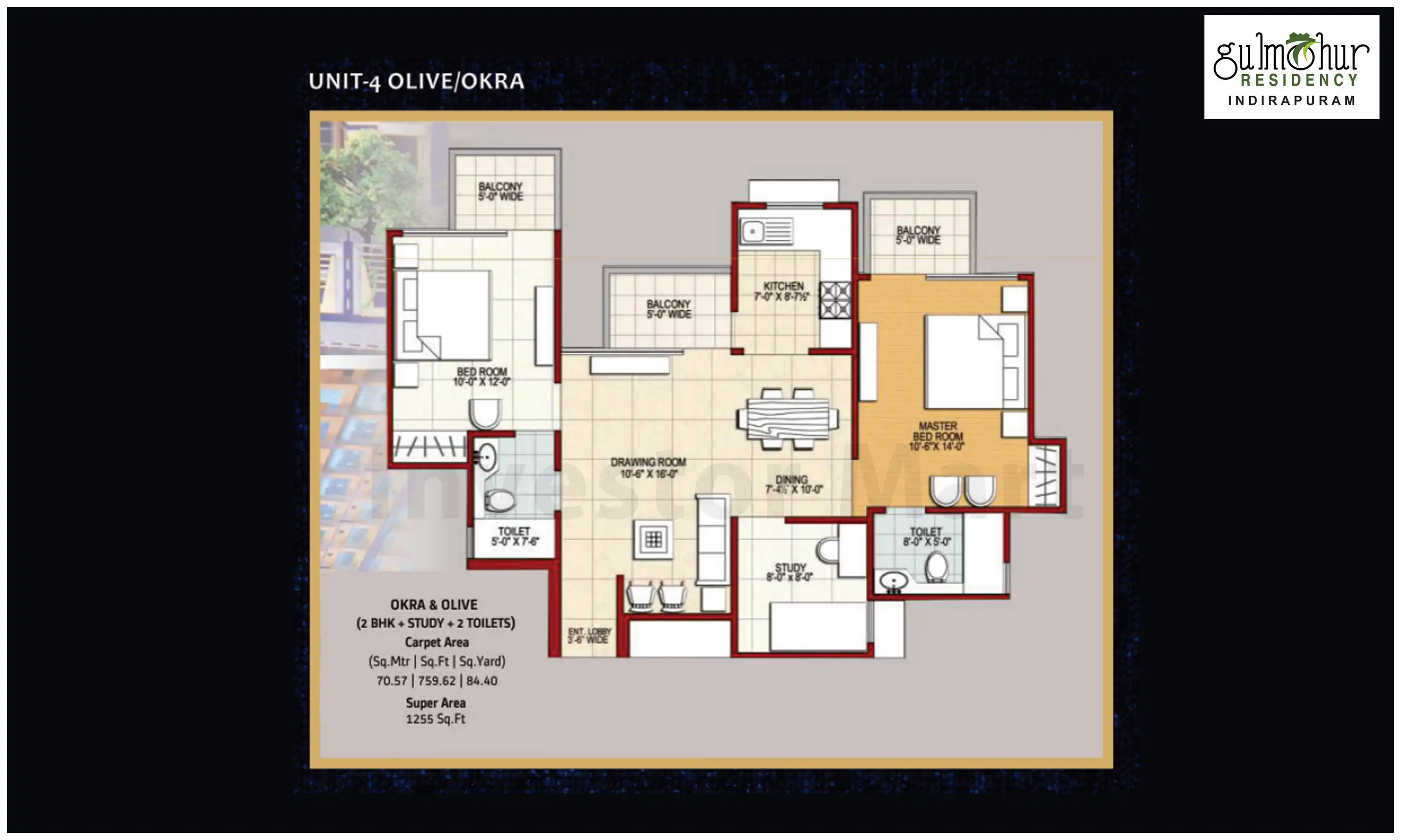 1255 Sqft