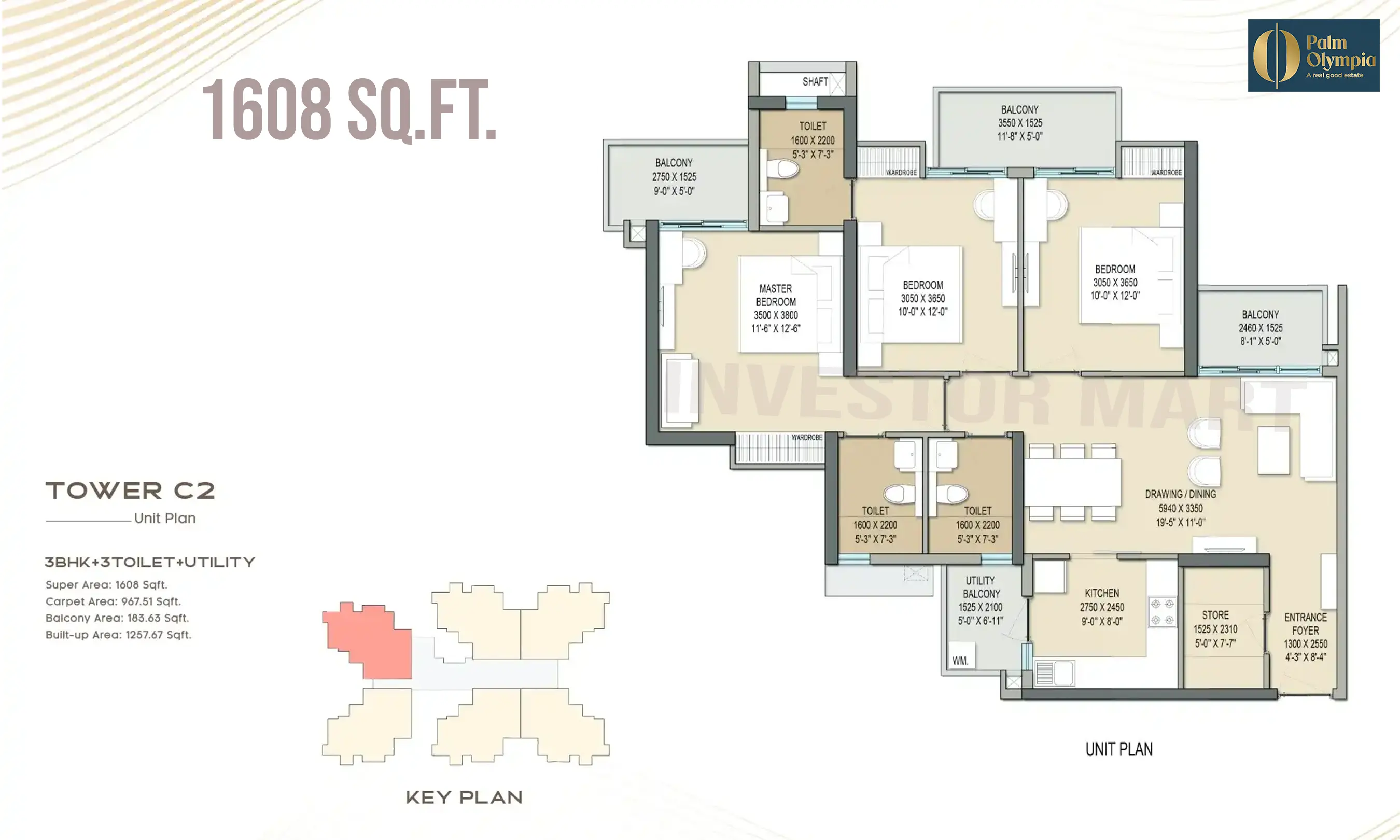 1608 Sqft