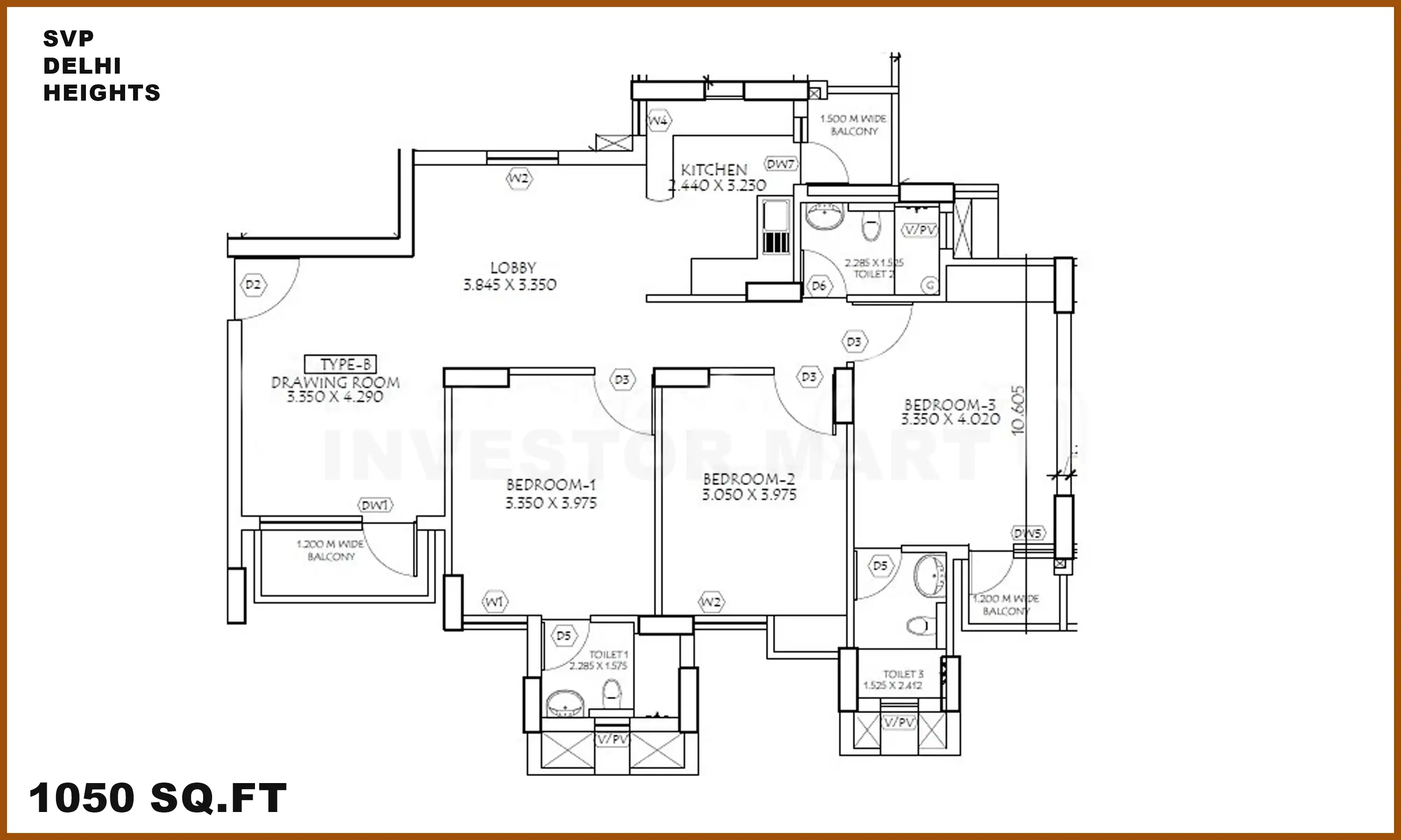 1050 Sqft
