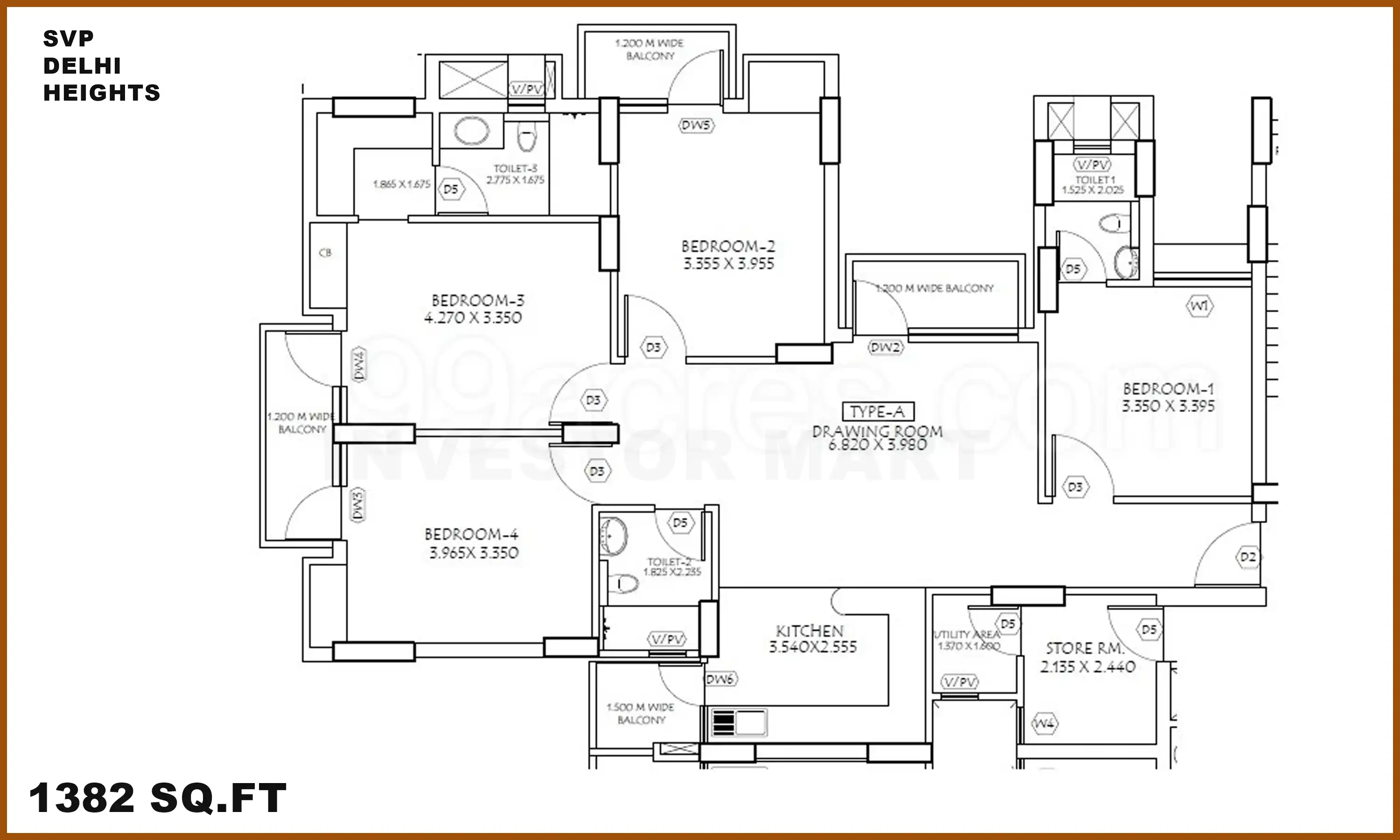 1382 Sqft