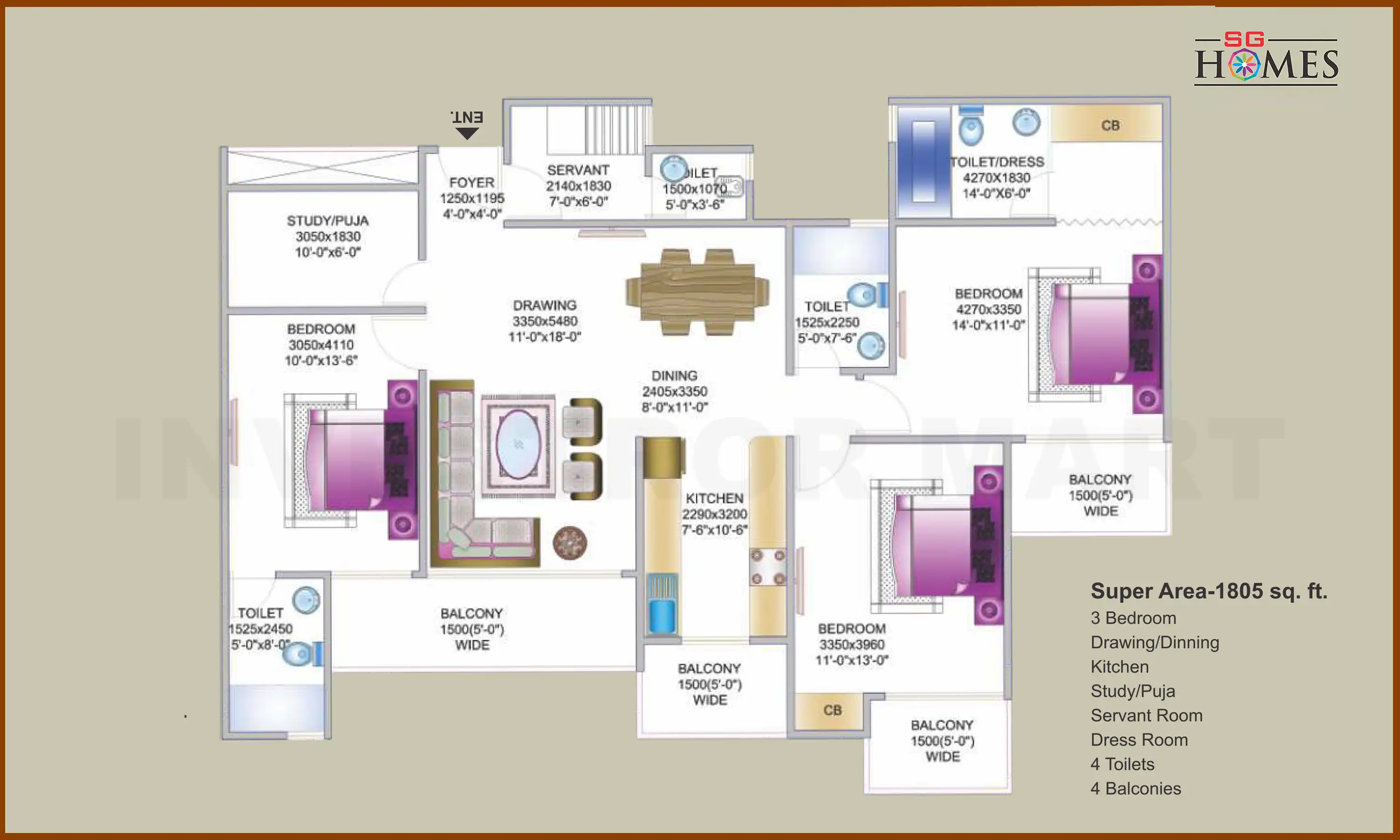 1805 Sqft