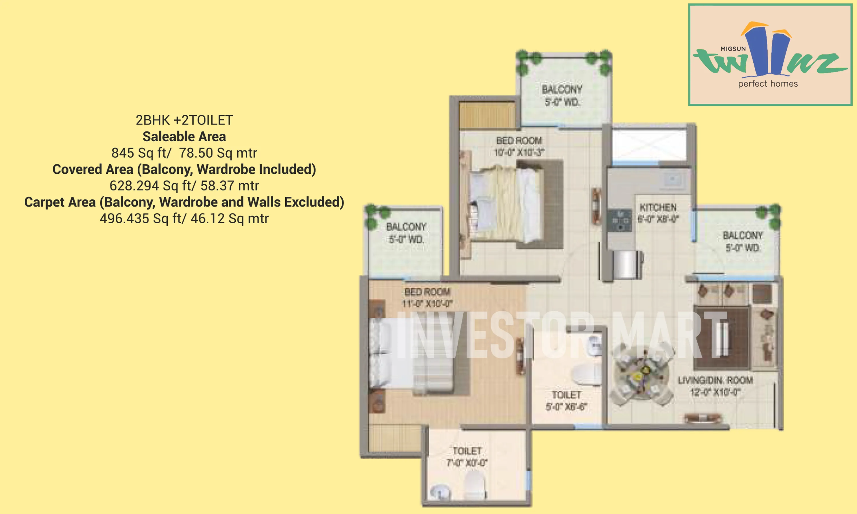496 Sqft