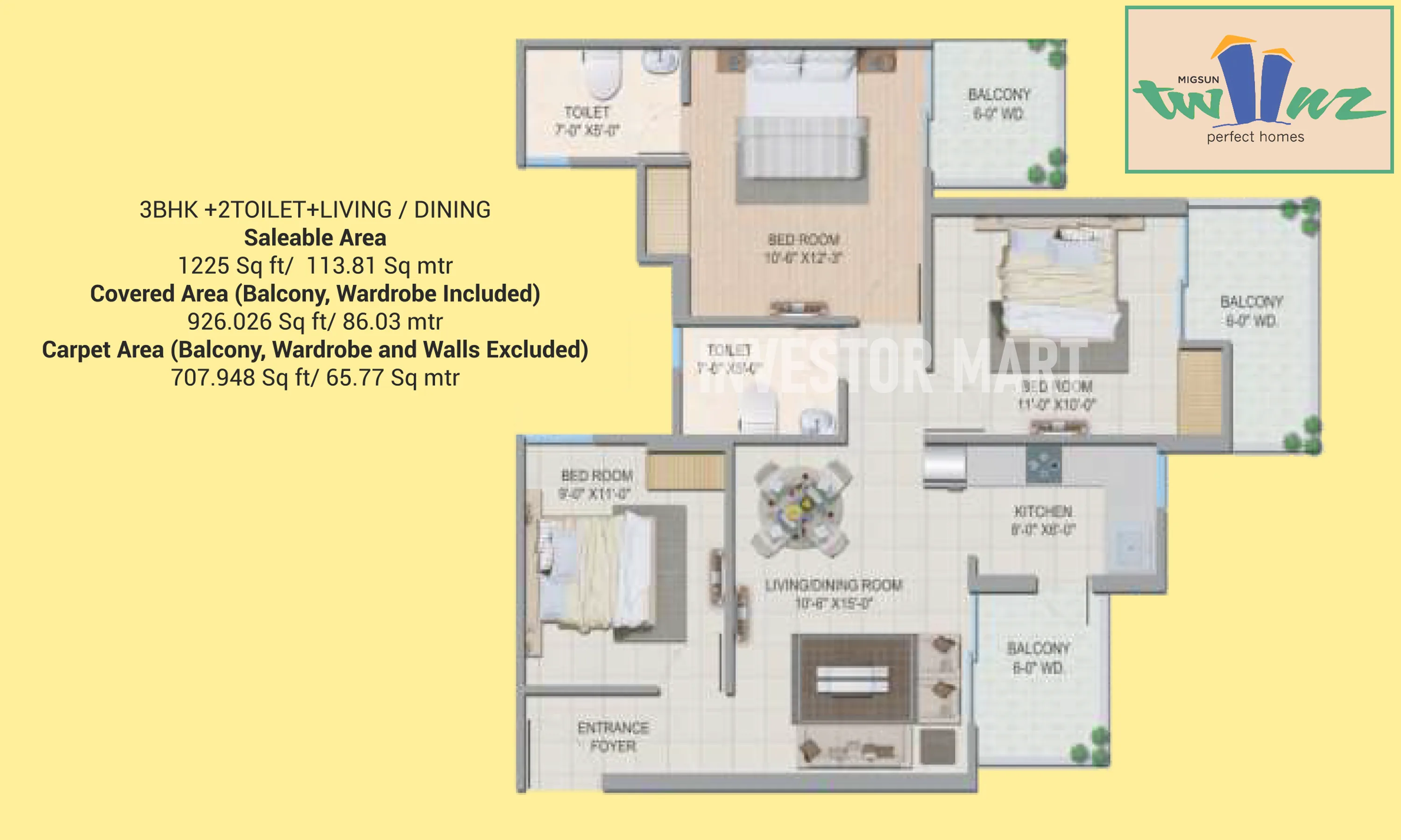 707 Sqft