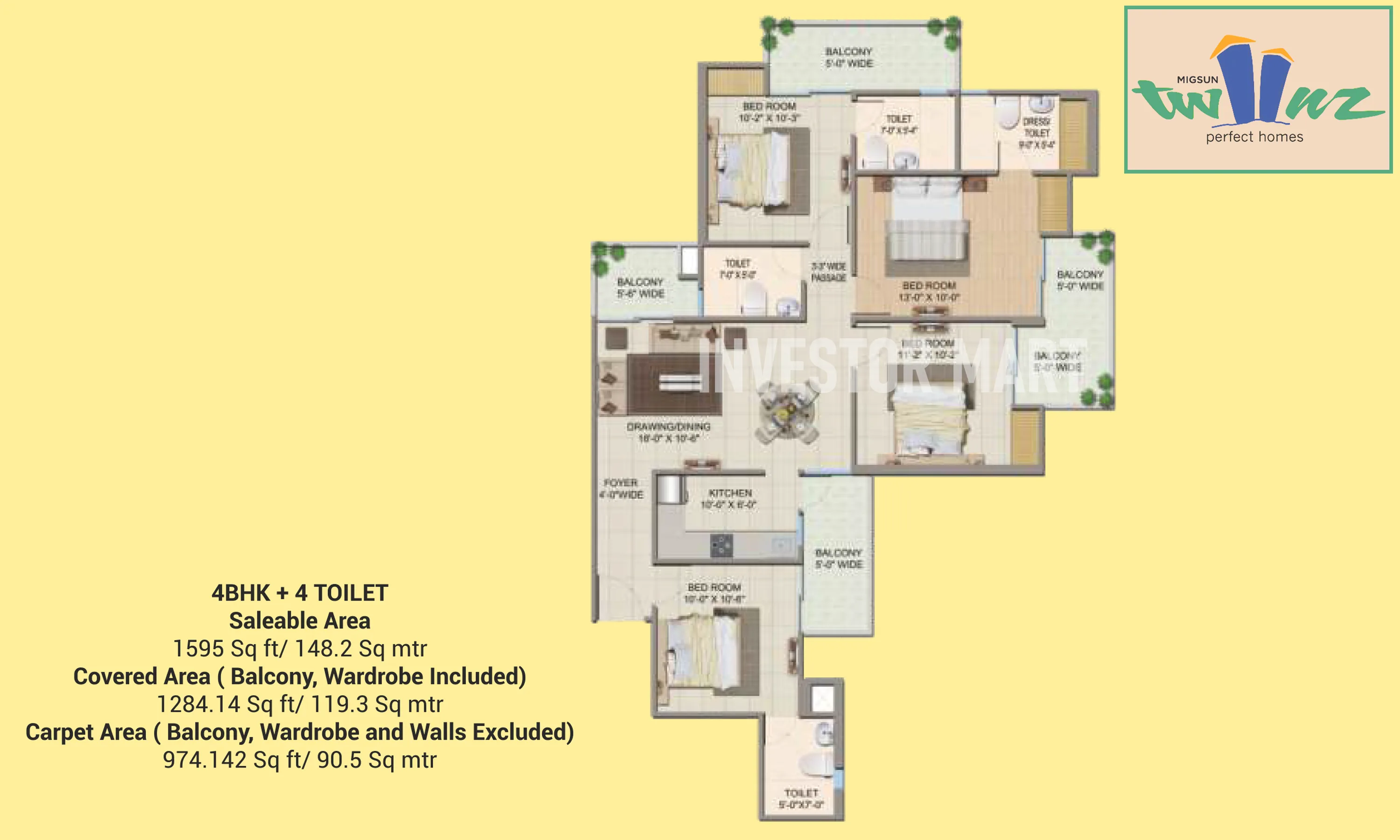 974 Sqft