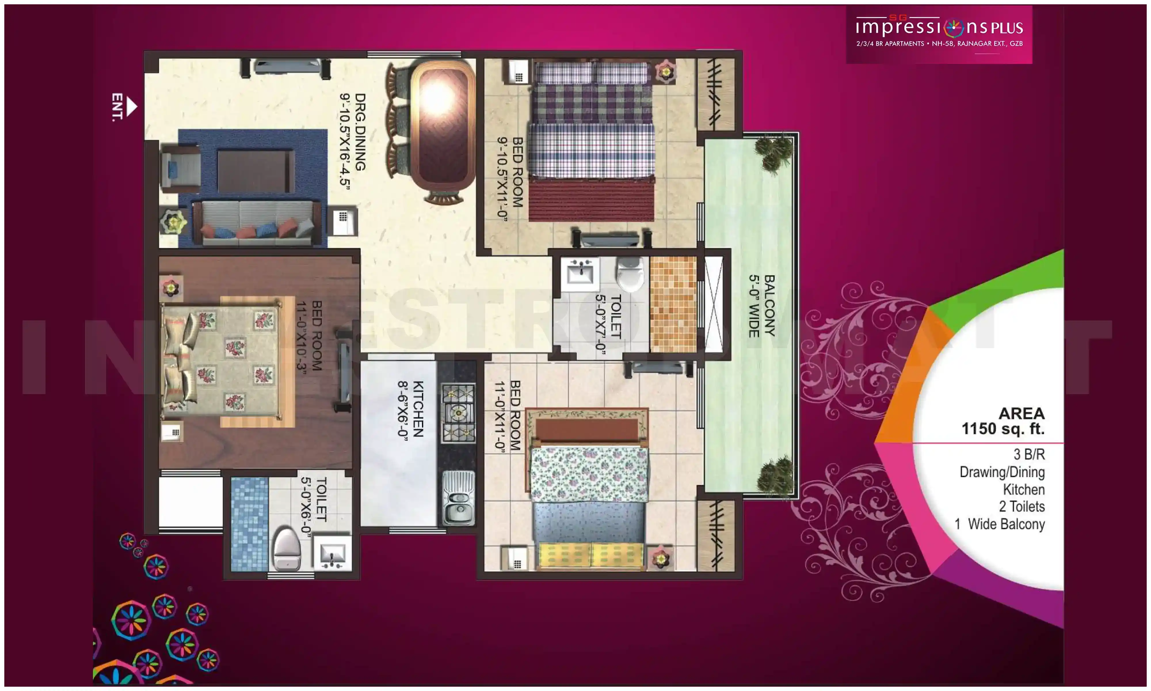 1150 Sqft