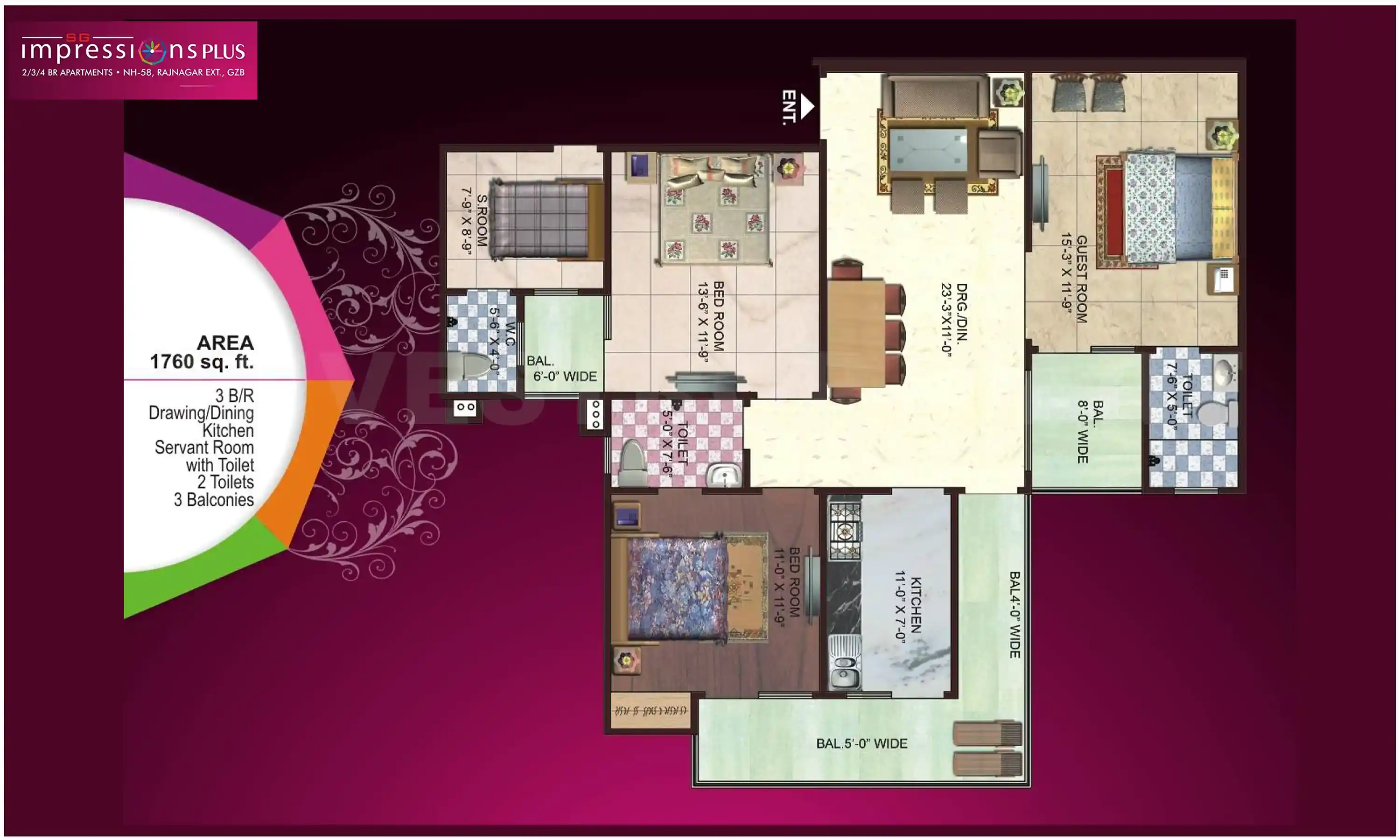 1760 Sqft