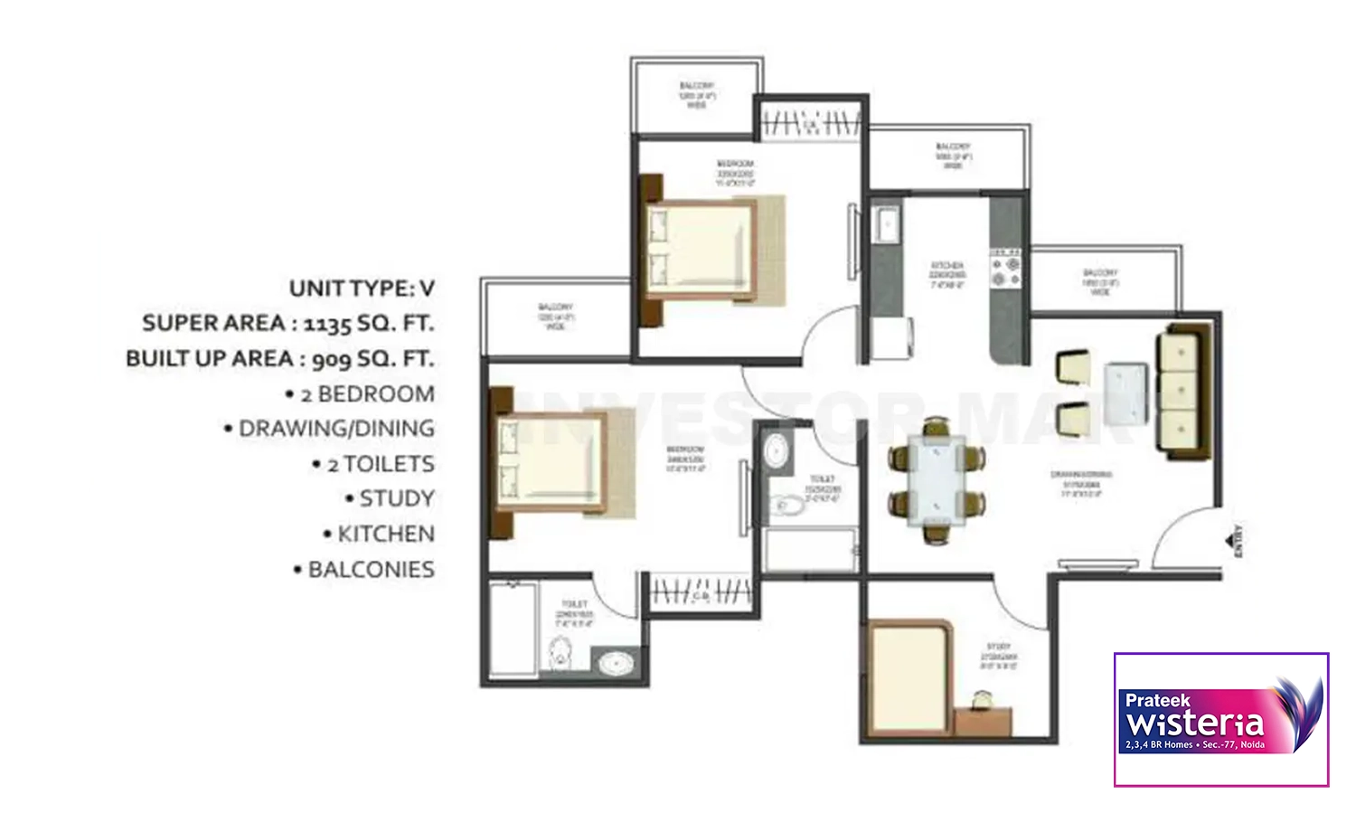 1135 Sqft