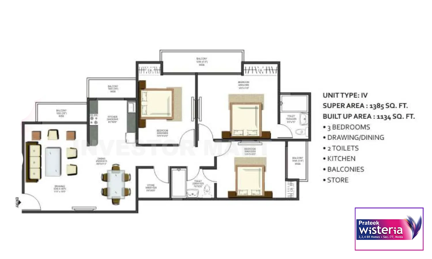 1385 Sqft