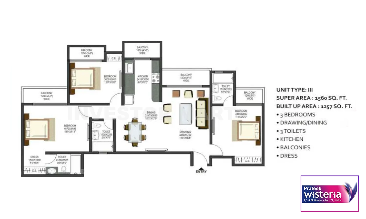 1560 Sqft