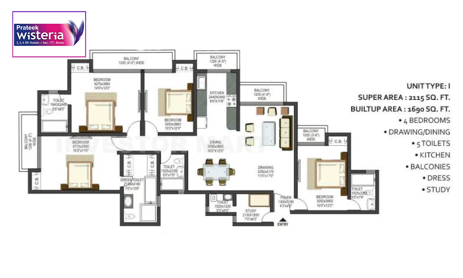1690 Sqft