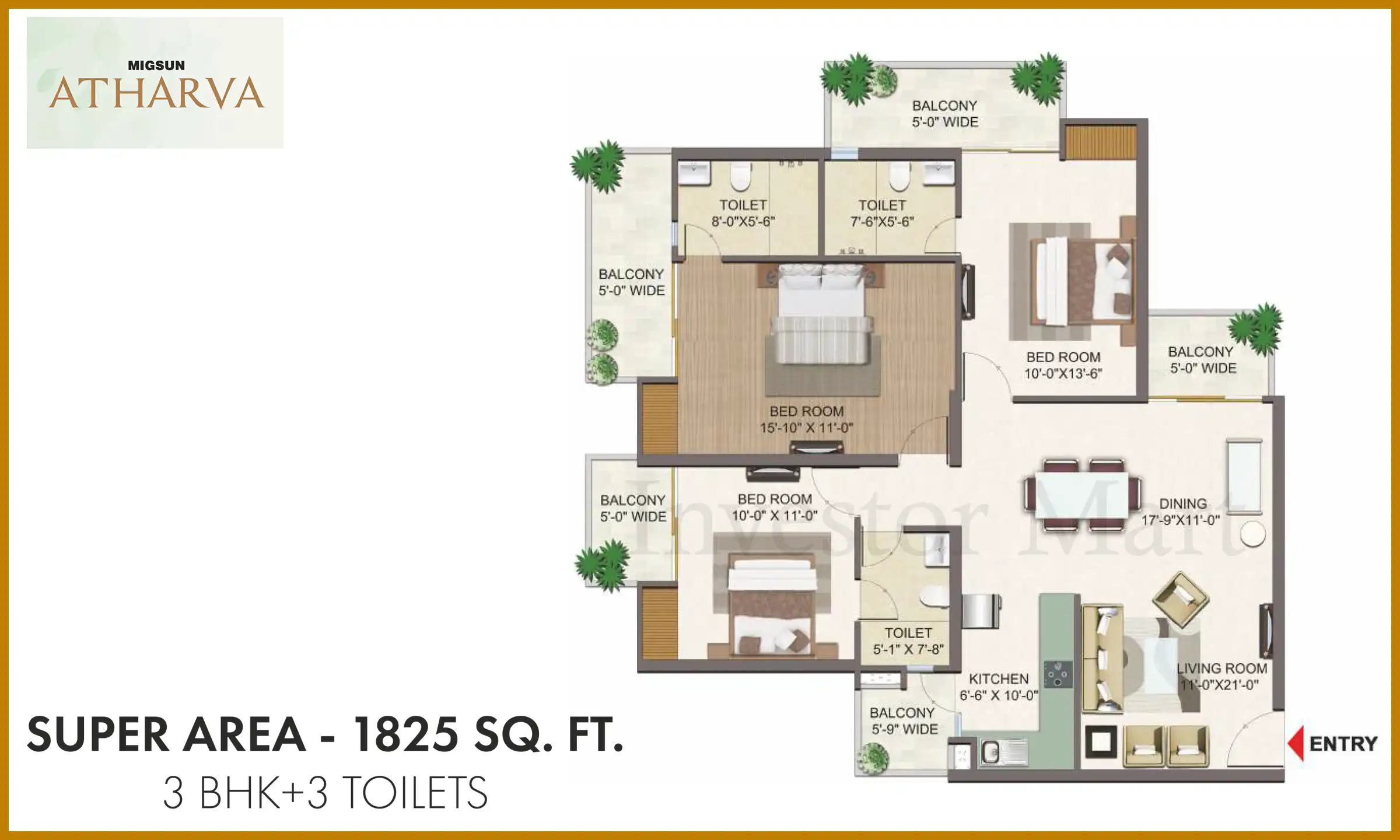 1825 Sqft
