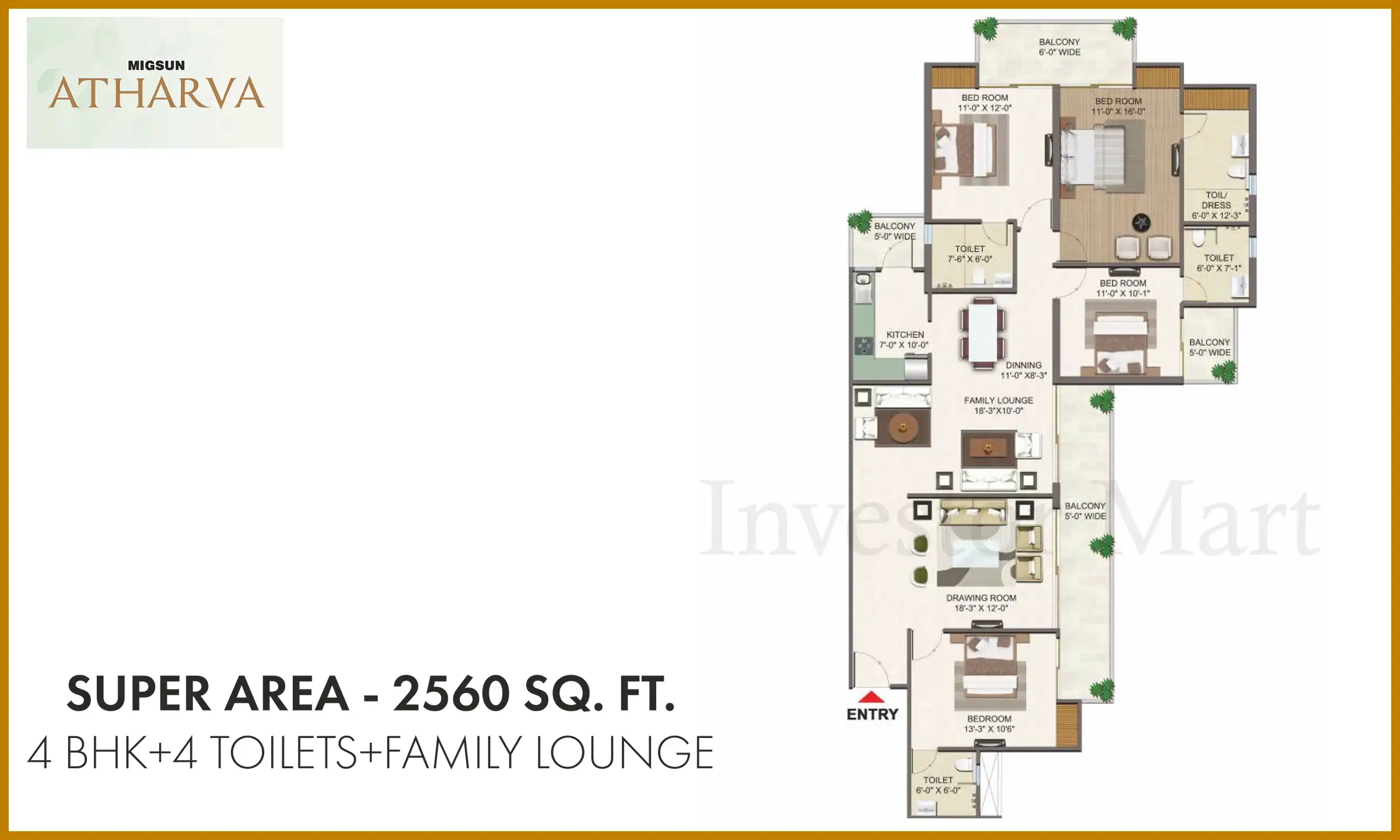 2560 Sqft