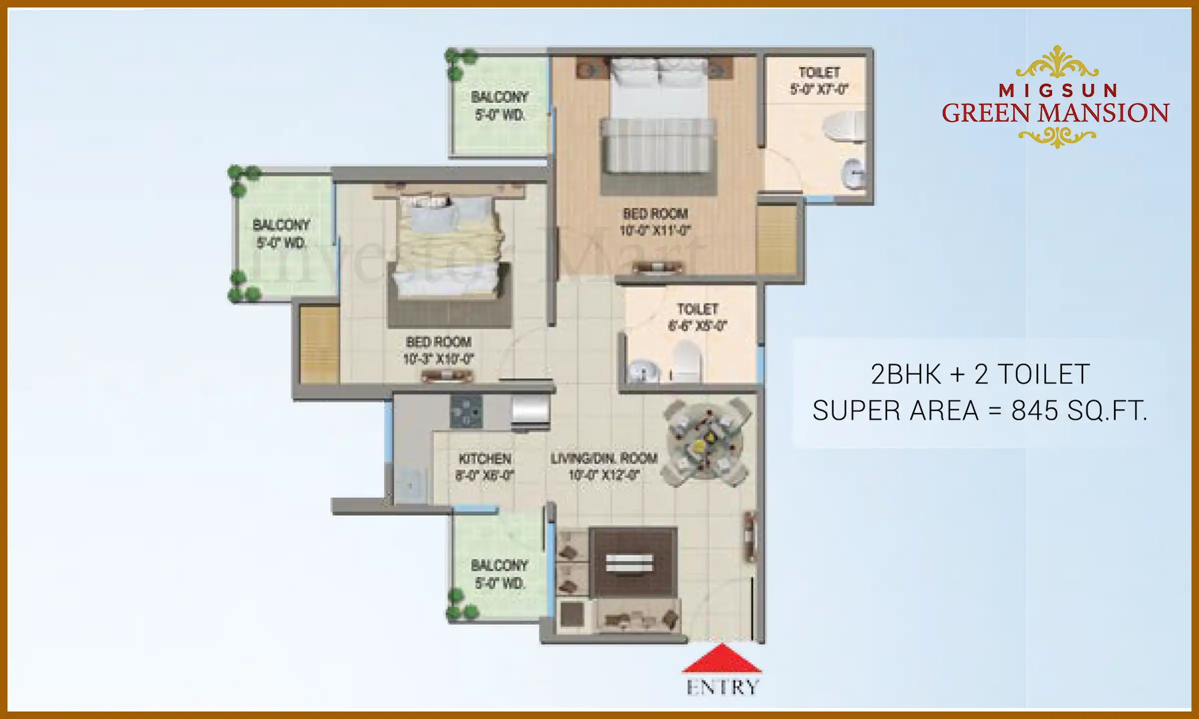 845 Sqft